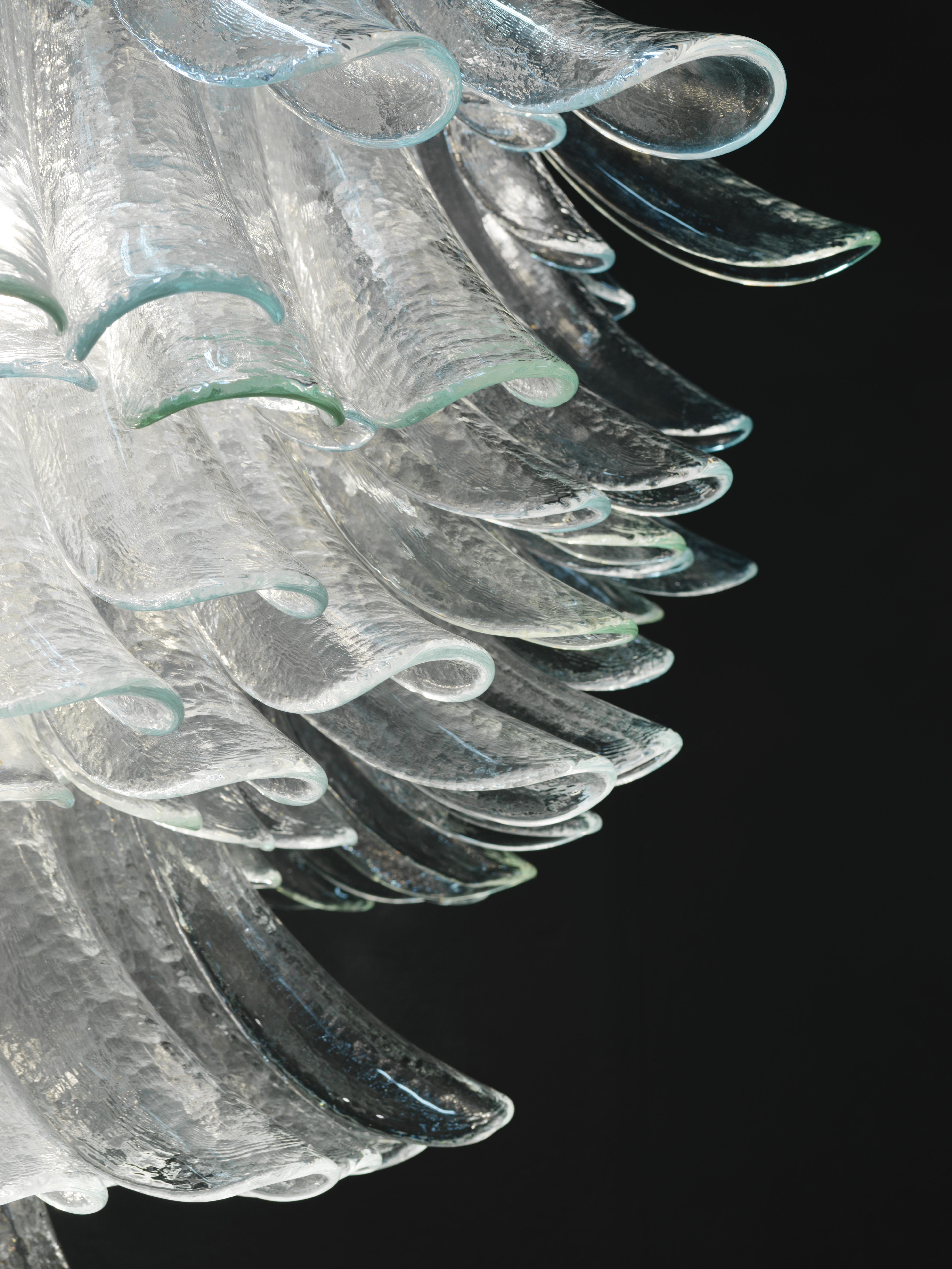 Large Murano glass chandelier by Mazzega, Italy, 1970s.