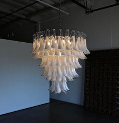 Mazzega Large Scale Murano "Selle" Glass Chandelier, circa 1988