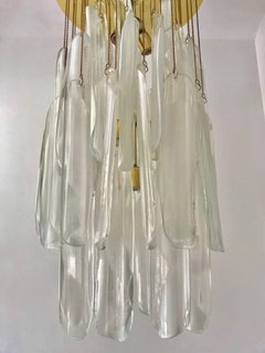 Mazzega mid-century glass Pendant Sculpture murano Cascade, 1960s