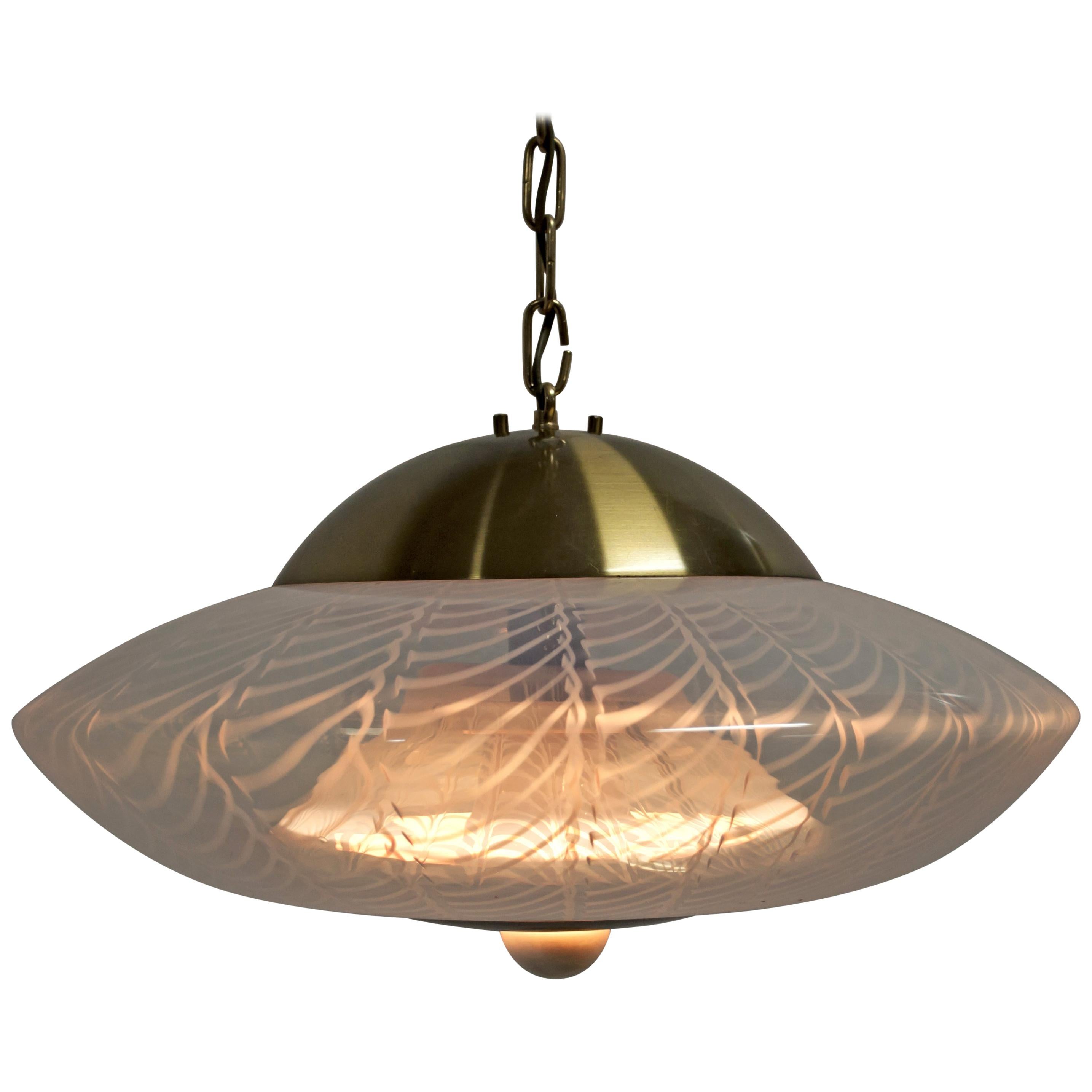 Mazzega Mid-Century Modern Blown Murano Glass Italian Chandelier, 1960s