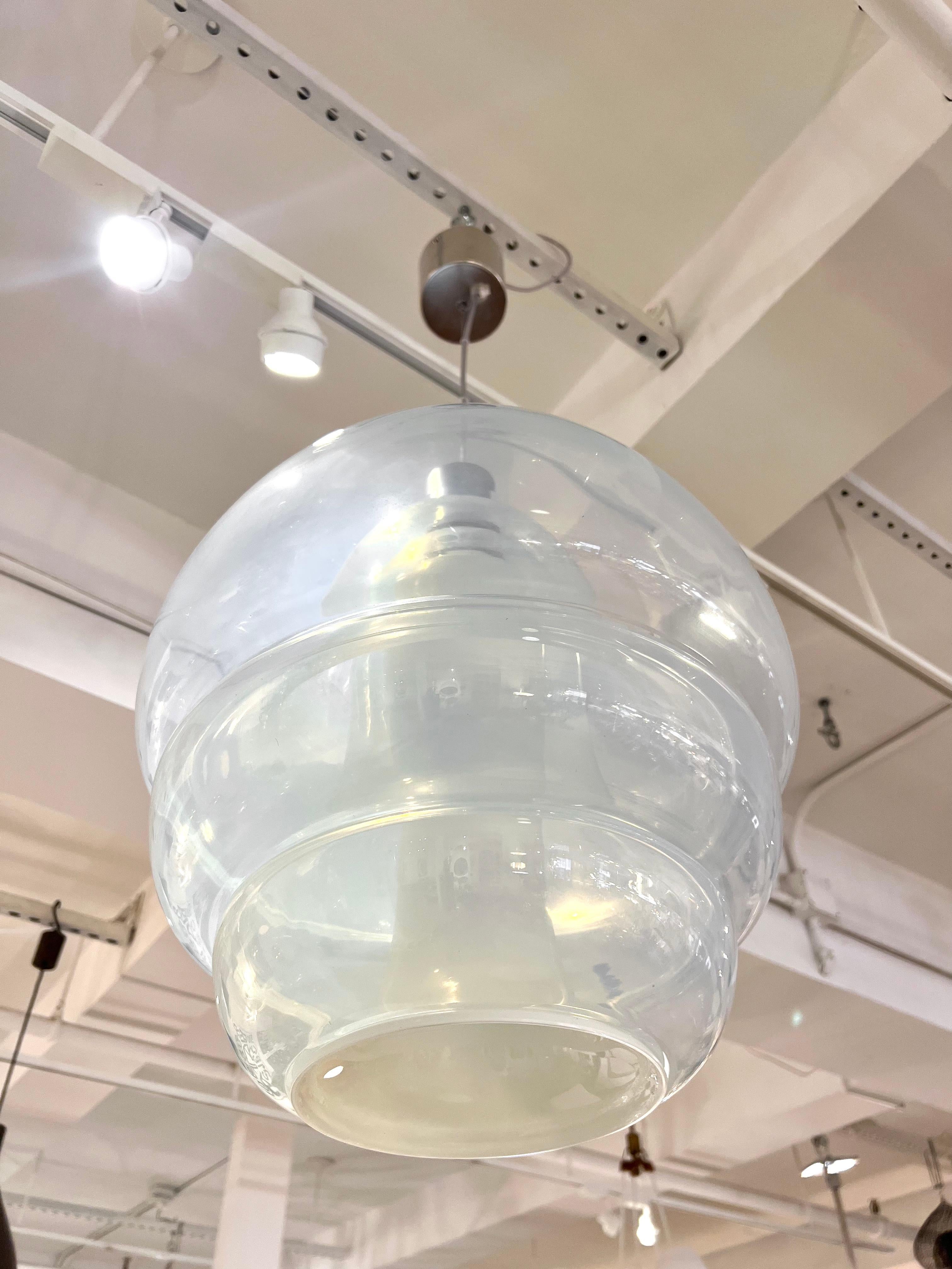 Mazzega Multi Layer Glass Pendant In Good Condition In New York, NY
