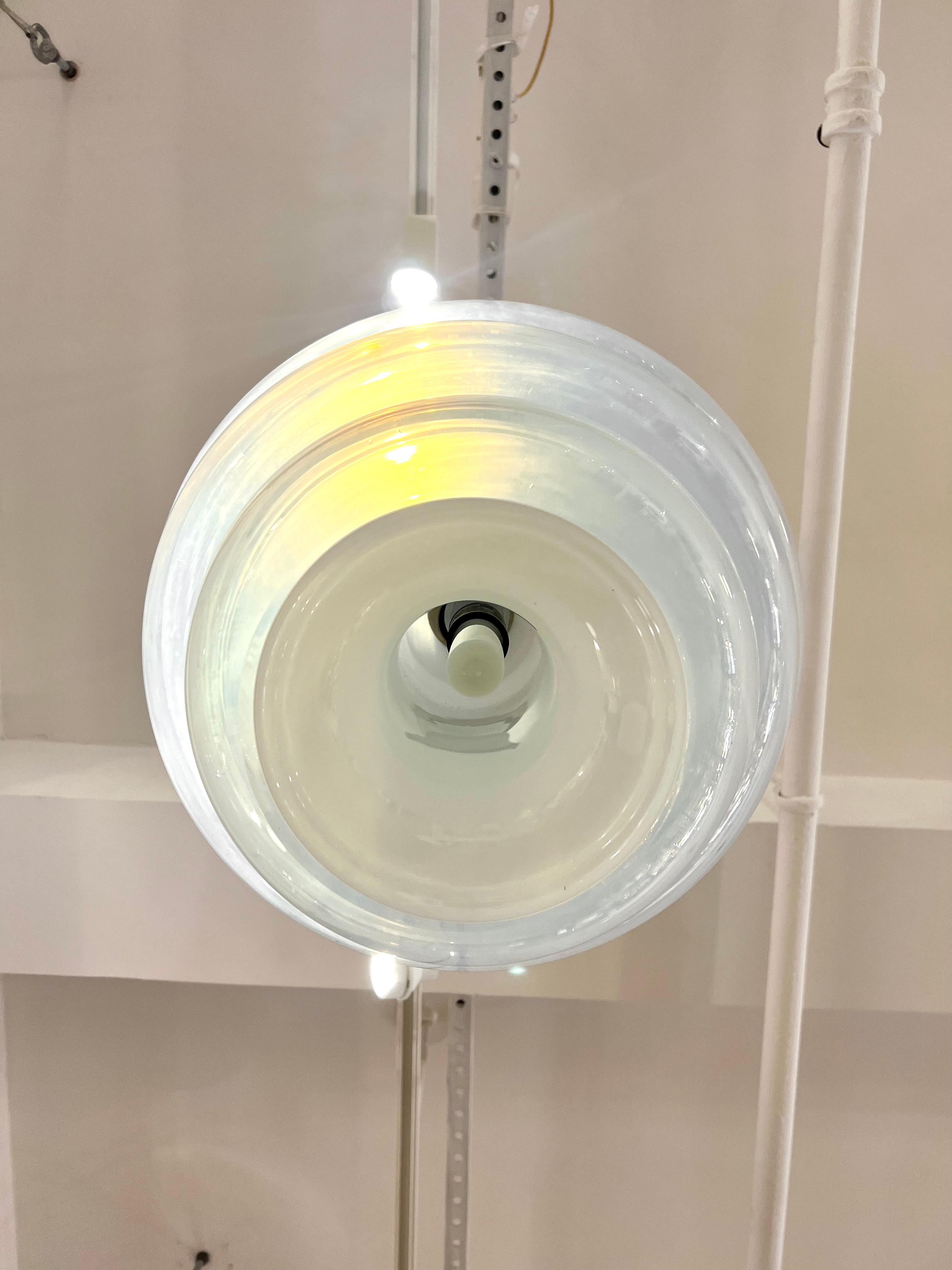 20th Century Mazzega Multi Layer Glass Pendant