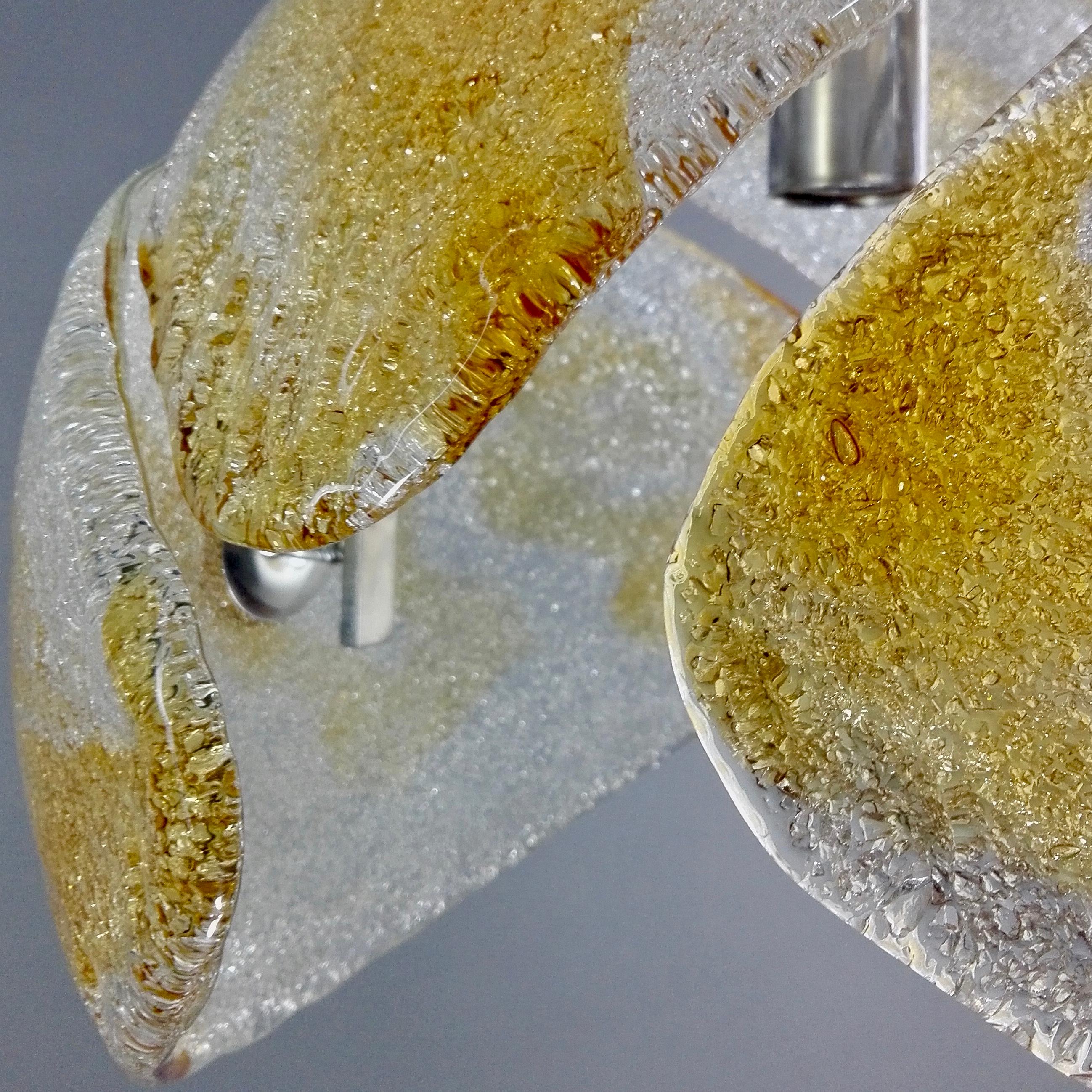 1960s Mazzega attributable Space Age Pendant Lamp in Murano Hand-Blown Glass  For Sale 10