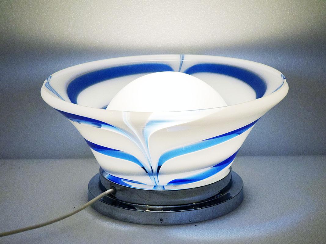 Mazzega Murano 70s table lamp with double glass For Sale 4