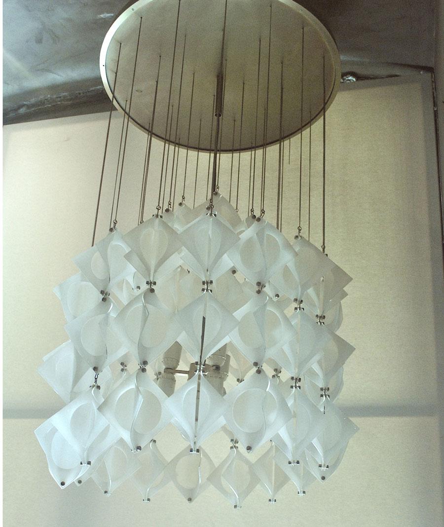 Lampadario di Mazzega Murano, fine anni '60 in vendita 3