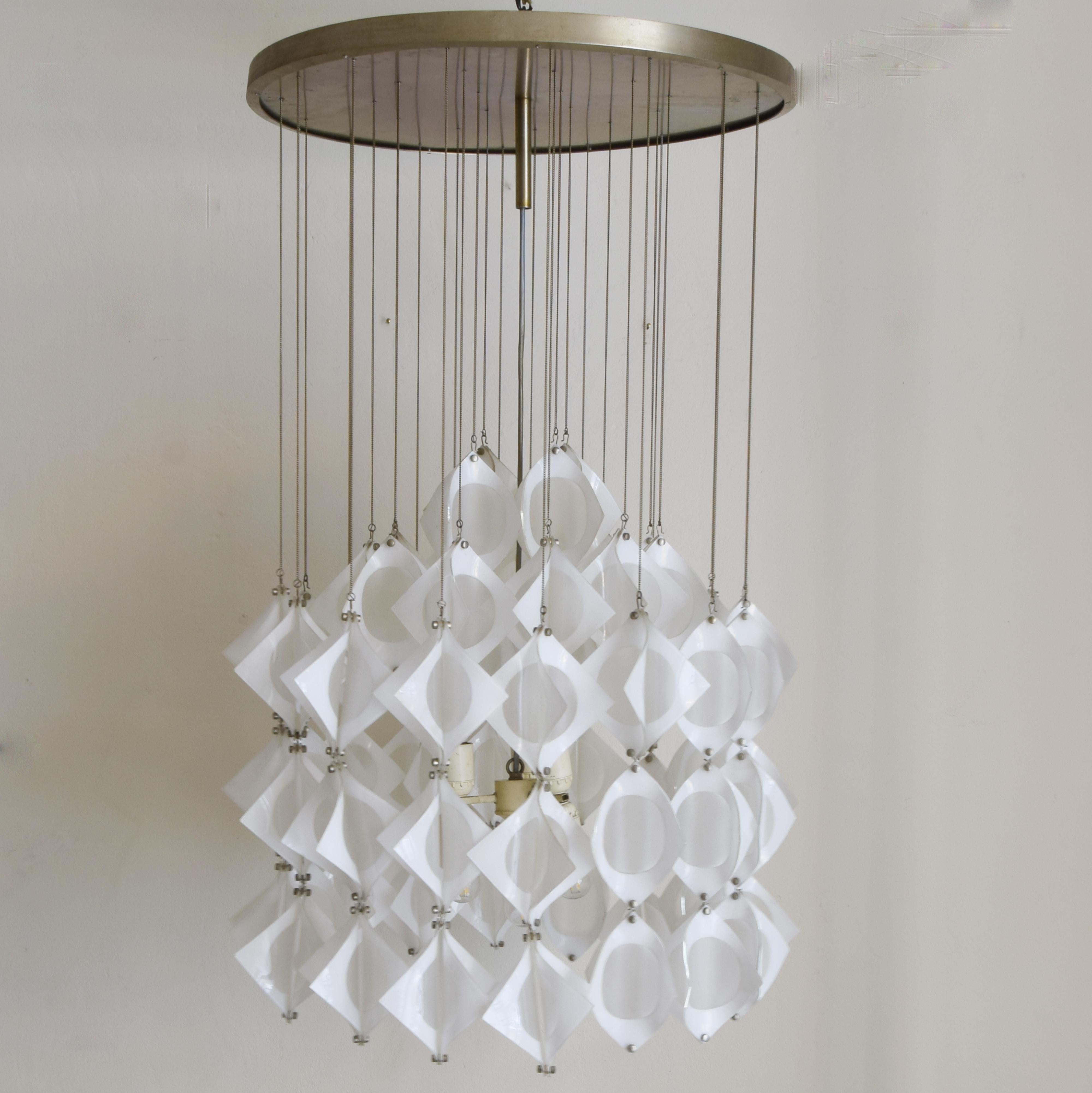 Italian Mazzega Murano Chandelier, Late 1960s in vendita
