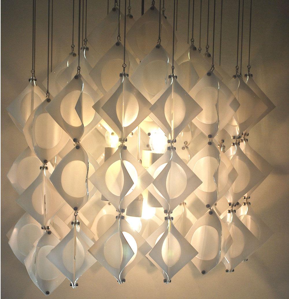 Mid-Century moderno Lampadario di Mazzega Murano, fine anni '60 in vendita
