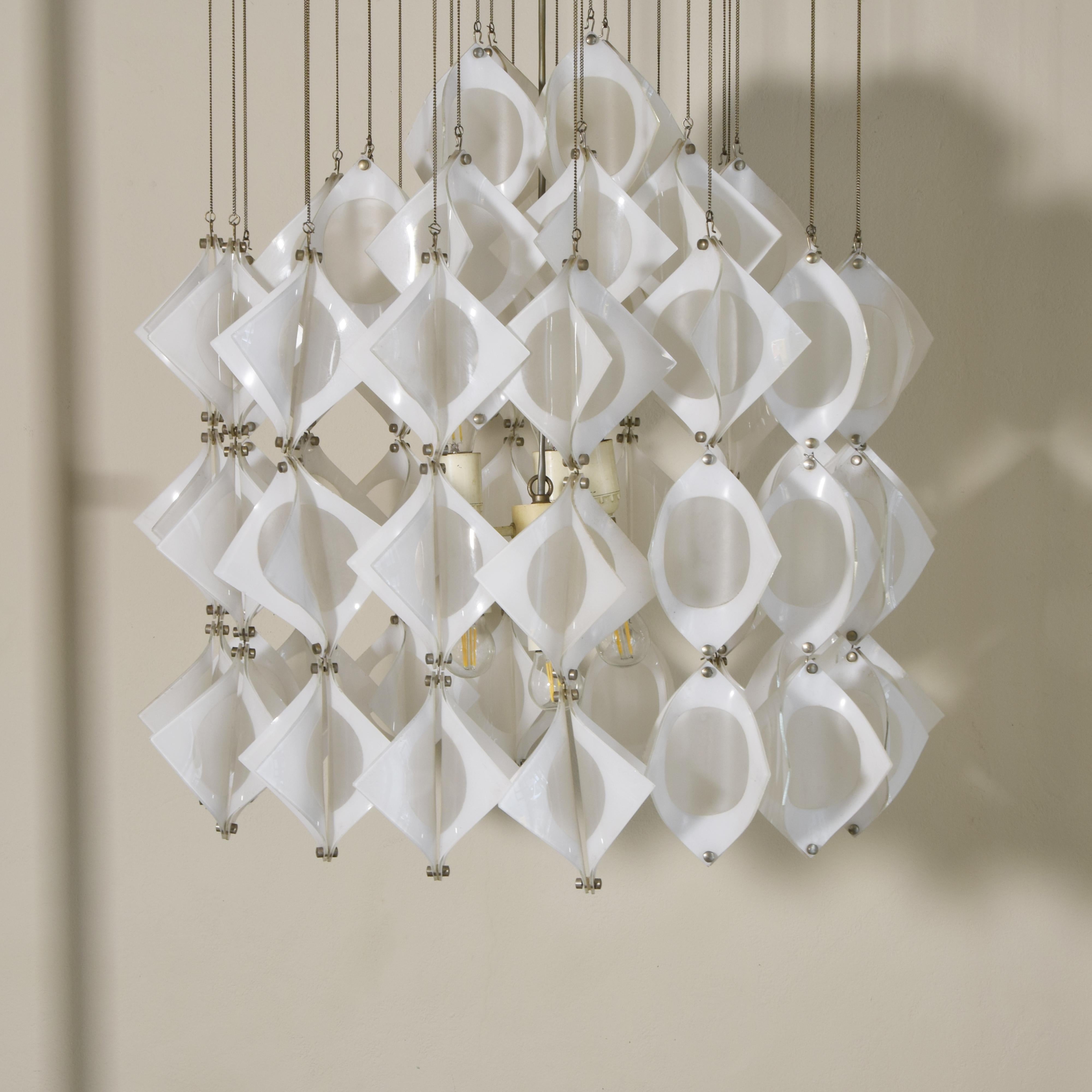 Mazzega Murano Chandelier, Late 1960s In condizioni buone in vendita a bari, IT