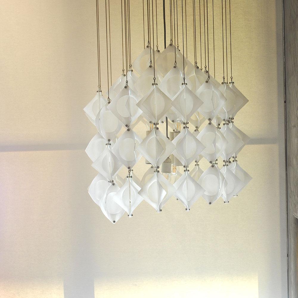 Metà XX secolo Lampadario di Mazzega Murano, fine anni '60 in vendita