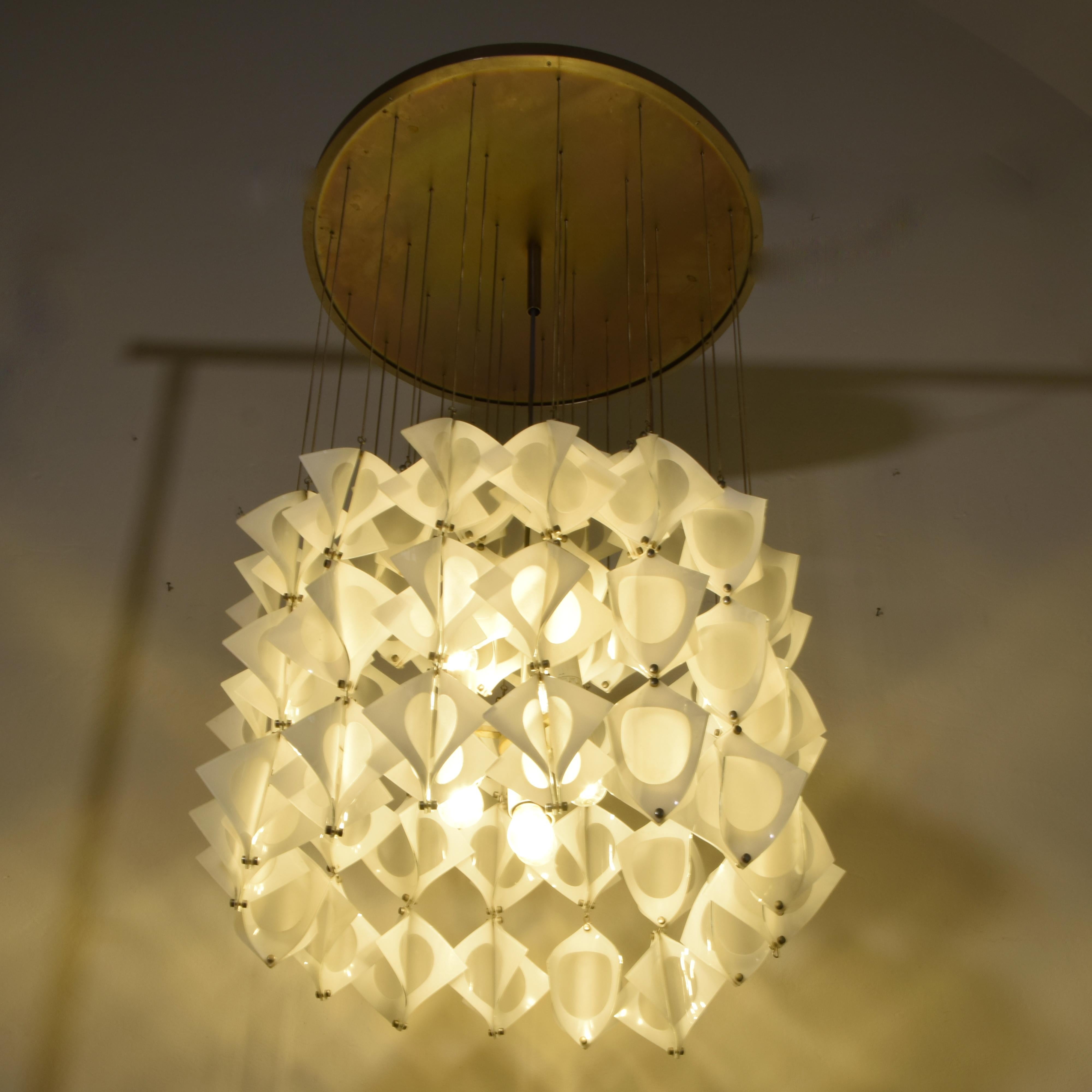 Mazzega Murano Chandelier, Late 1960s in vendita 1