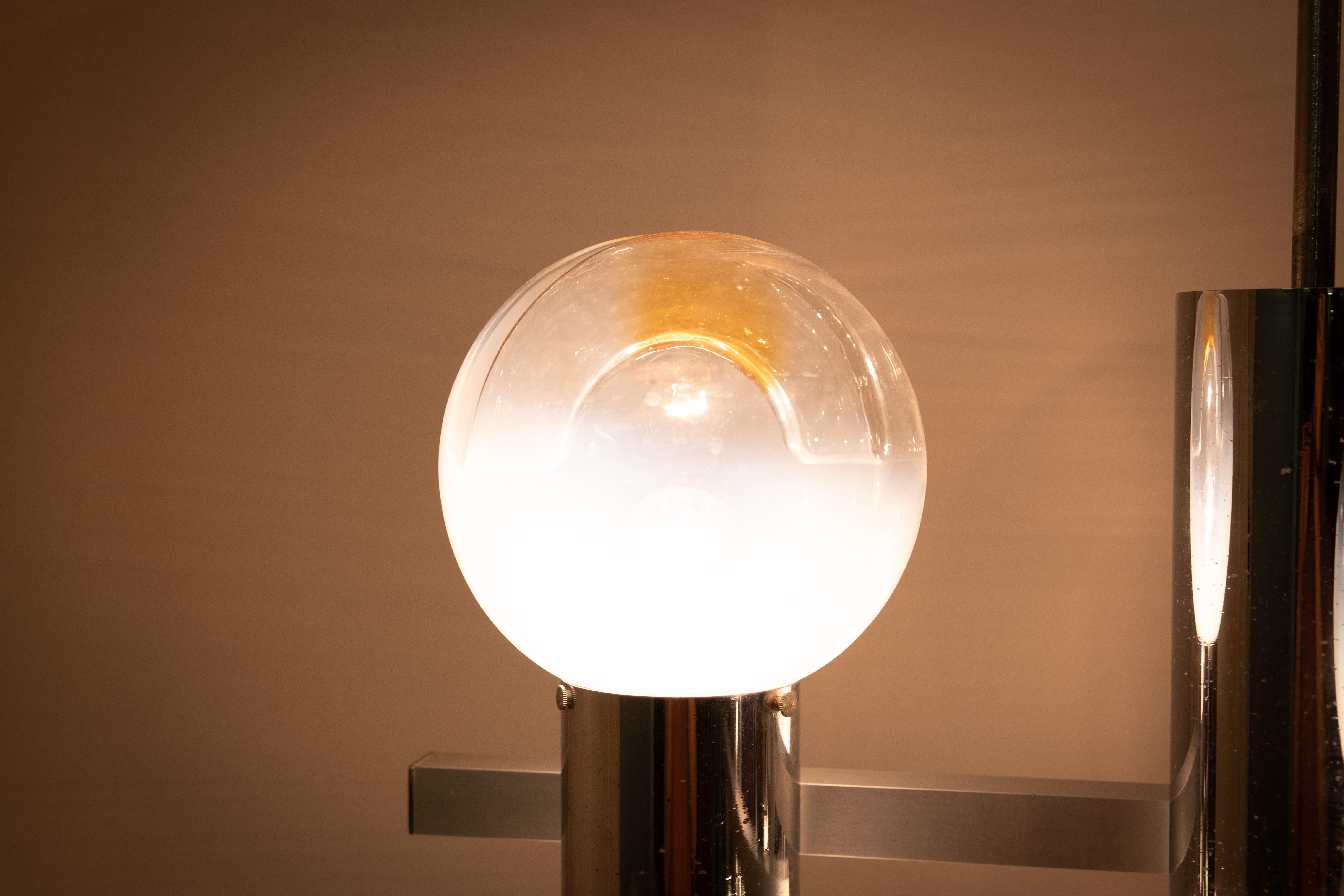 Lampadario Mazzega Murano / Lampada a sospensione in vetro A Space Age  Italia anni '70 in vendita 4