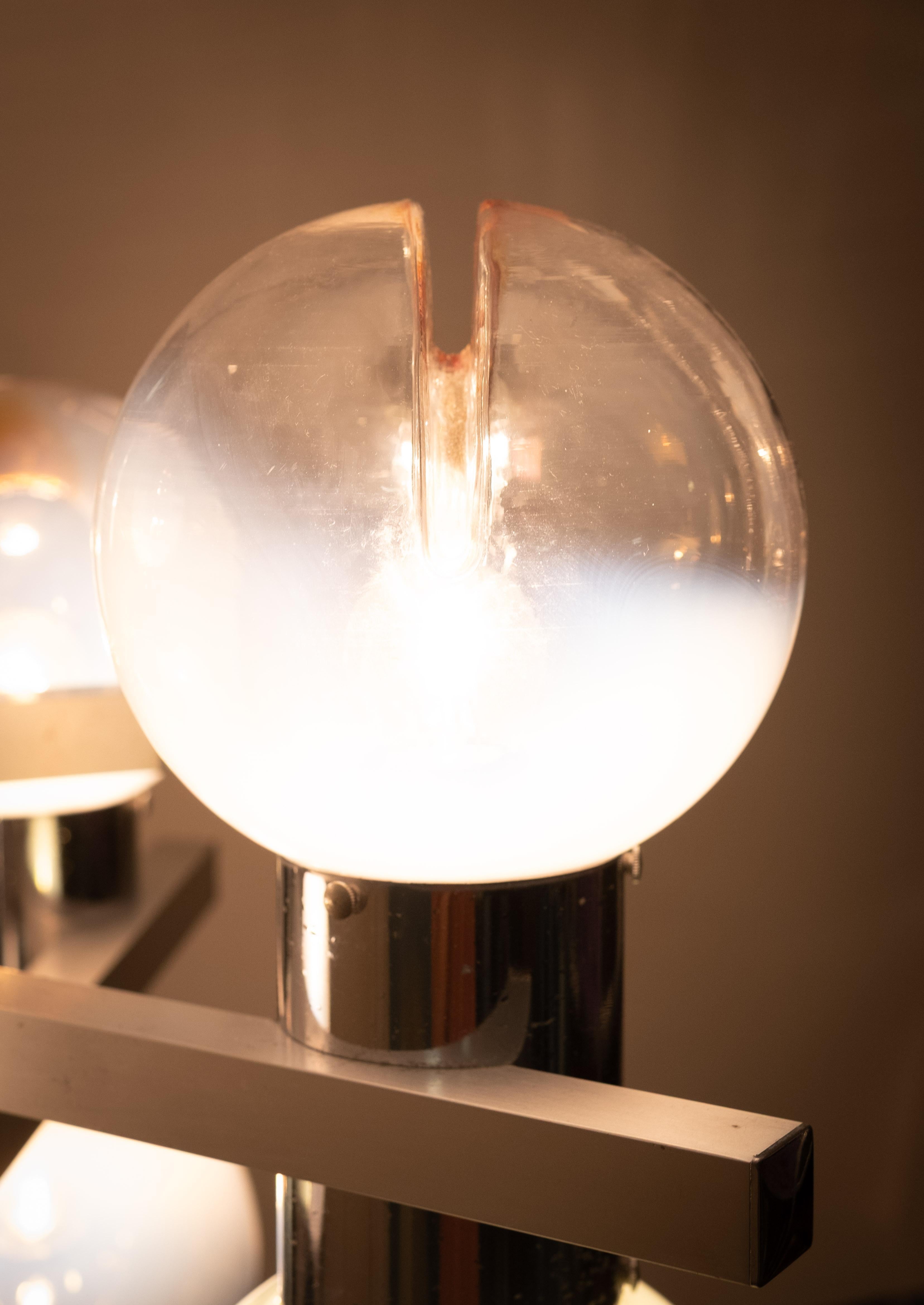 Lampadario Mazzega Murano / Lampada a sospensione in vetro A Space Age  Italia anni '70 in vendita 5