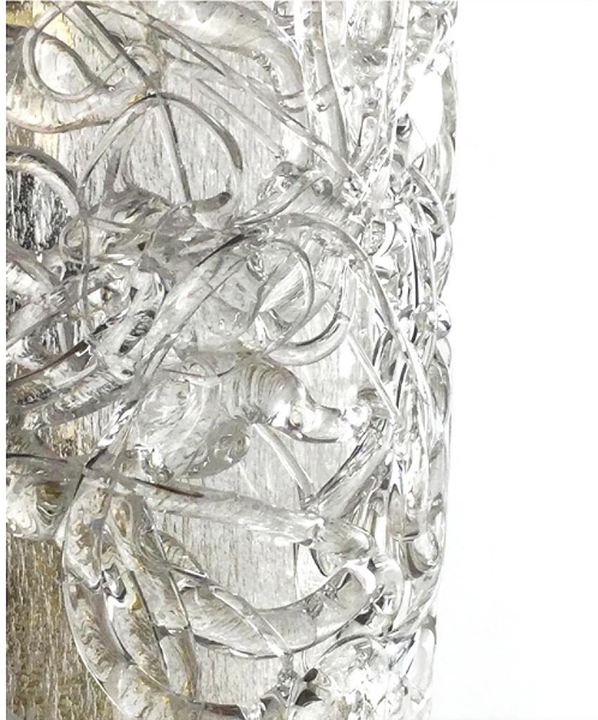 Apliques de Cristal Esmerilado Mazzega Murano, Lámparas Italia, Años 70 Italiano en venta