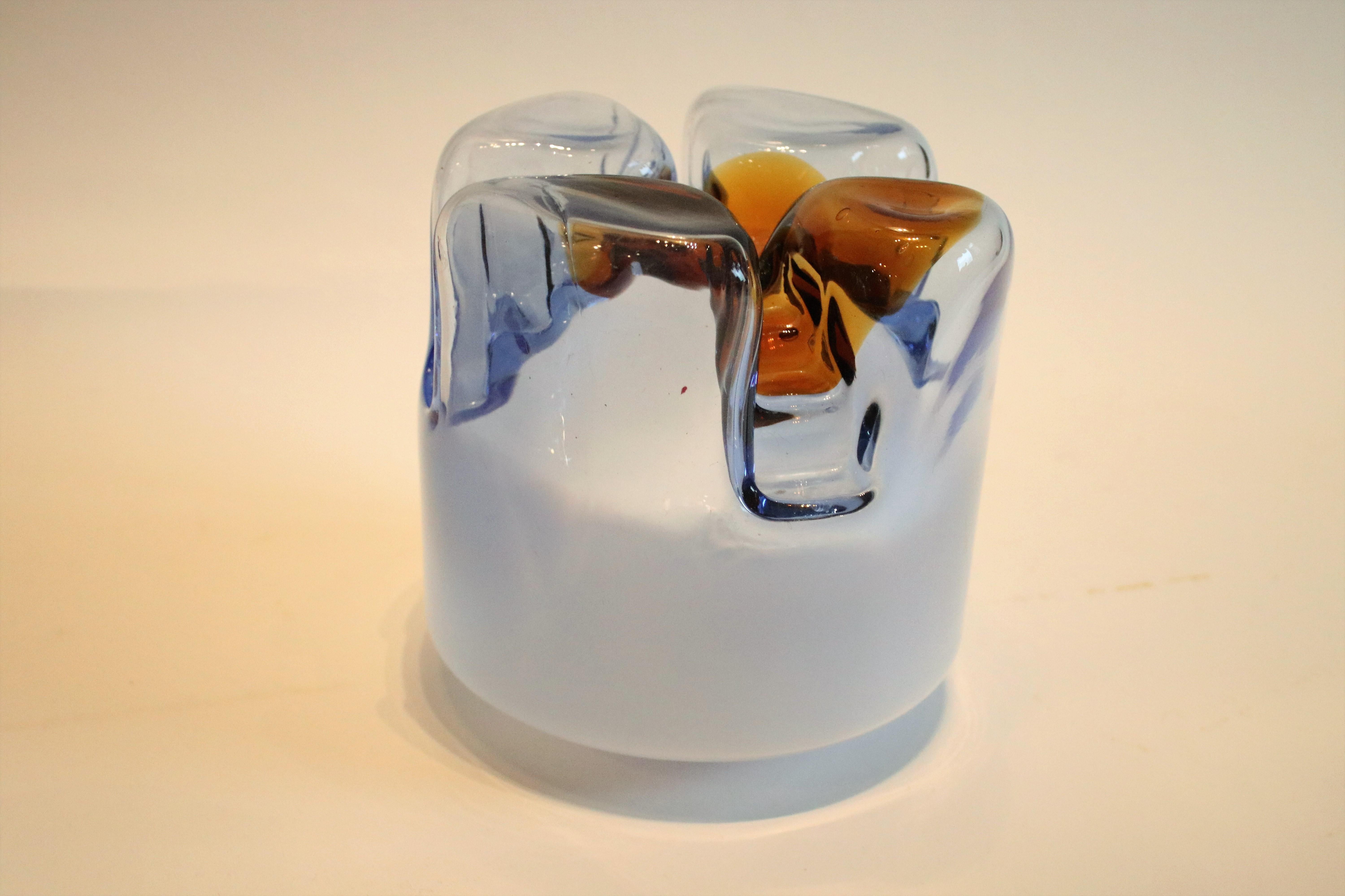 Mid-20th Century Mazzega Murano Glass Blown Table Lamp