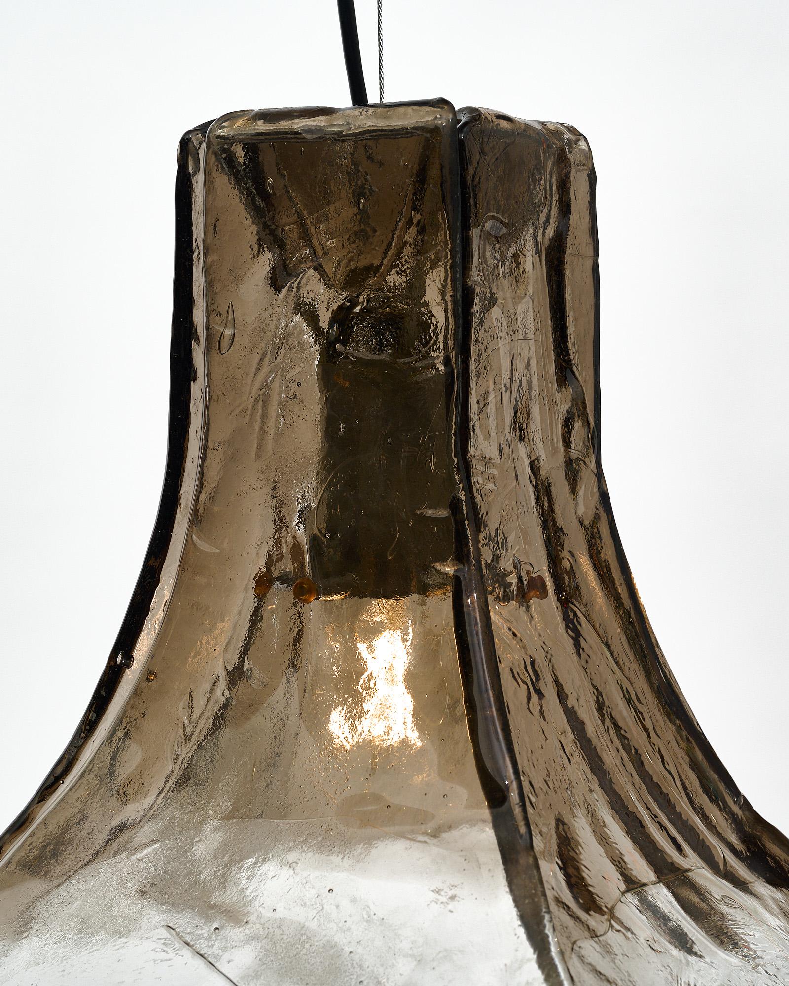 Mid-Century Modern Lustre en verre de Murano Mazzega en vente