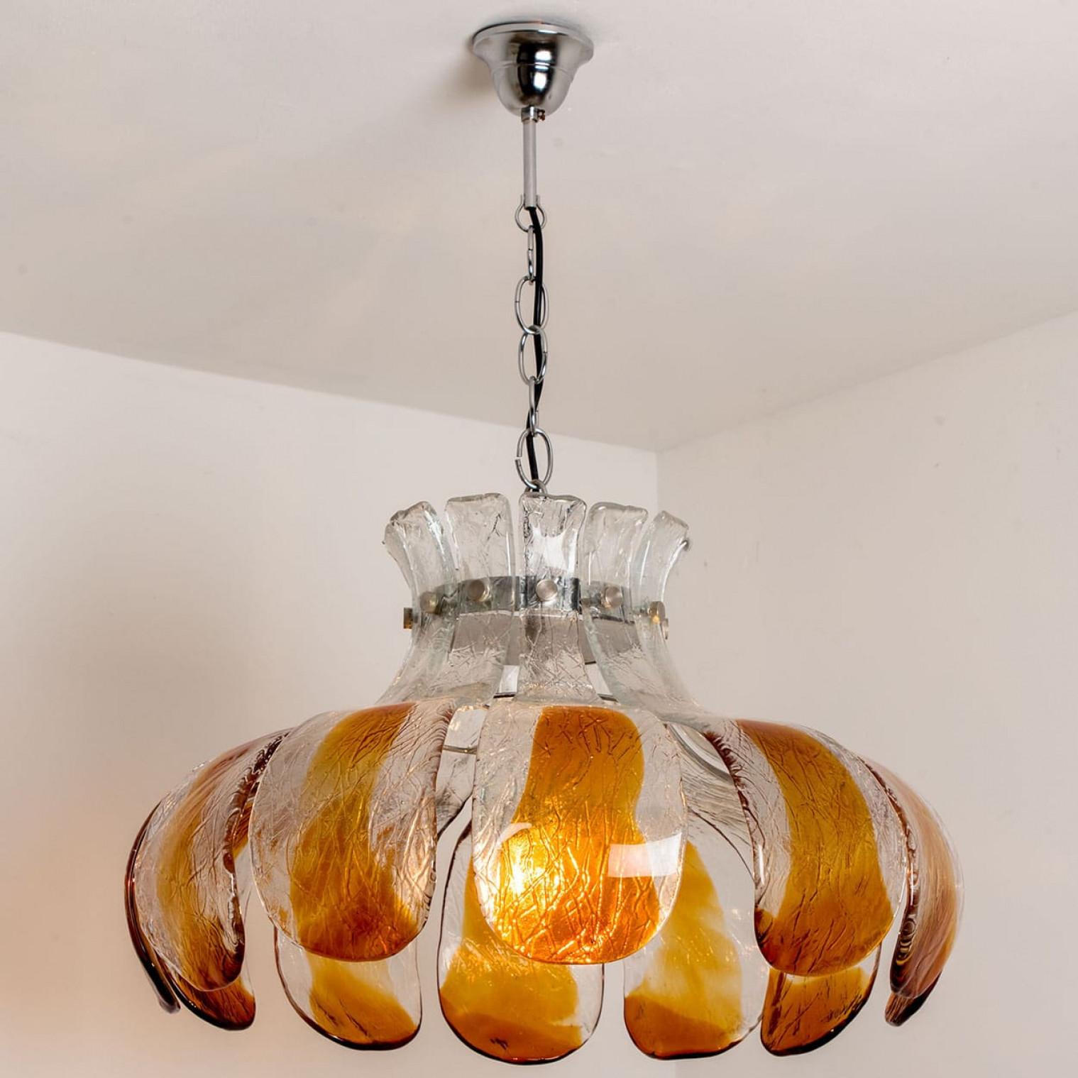 XX secolo Lampadario in vetro di Mazzega Murano, Italia, 1970 in vendita