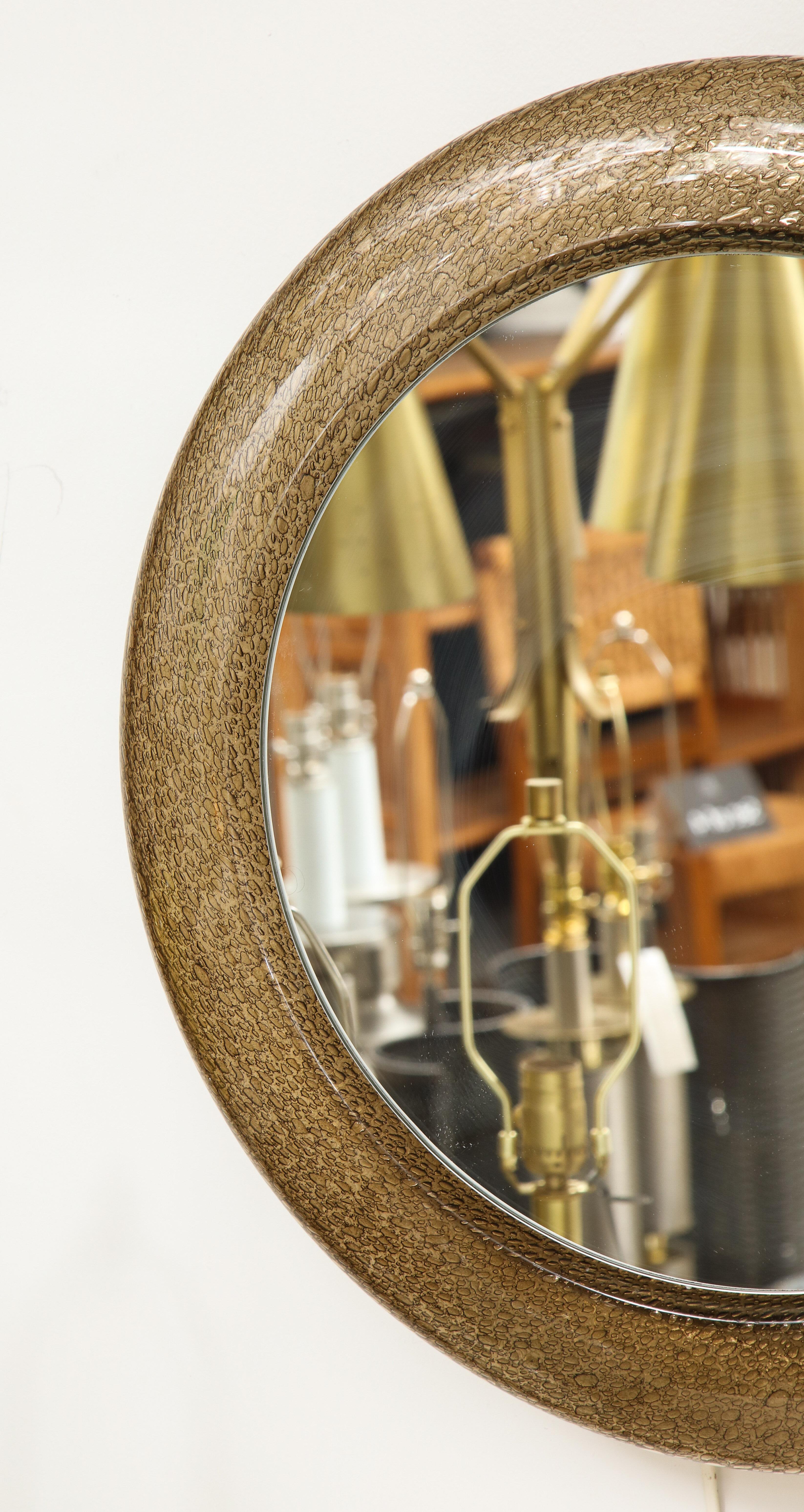 italien Miroir à bordure en verre de Murano enluminé Mazzega en vente