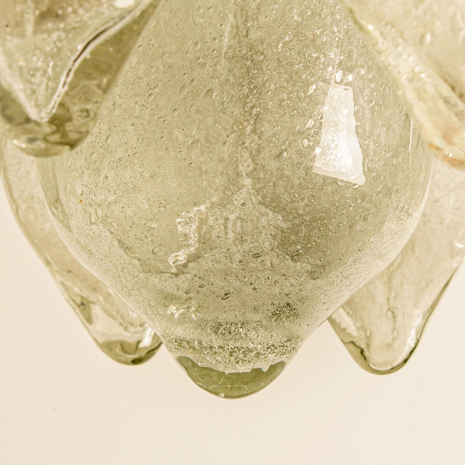 Autre Monture affleurante à feuilles en verre Murano, Italie, 1970 en vente