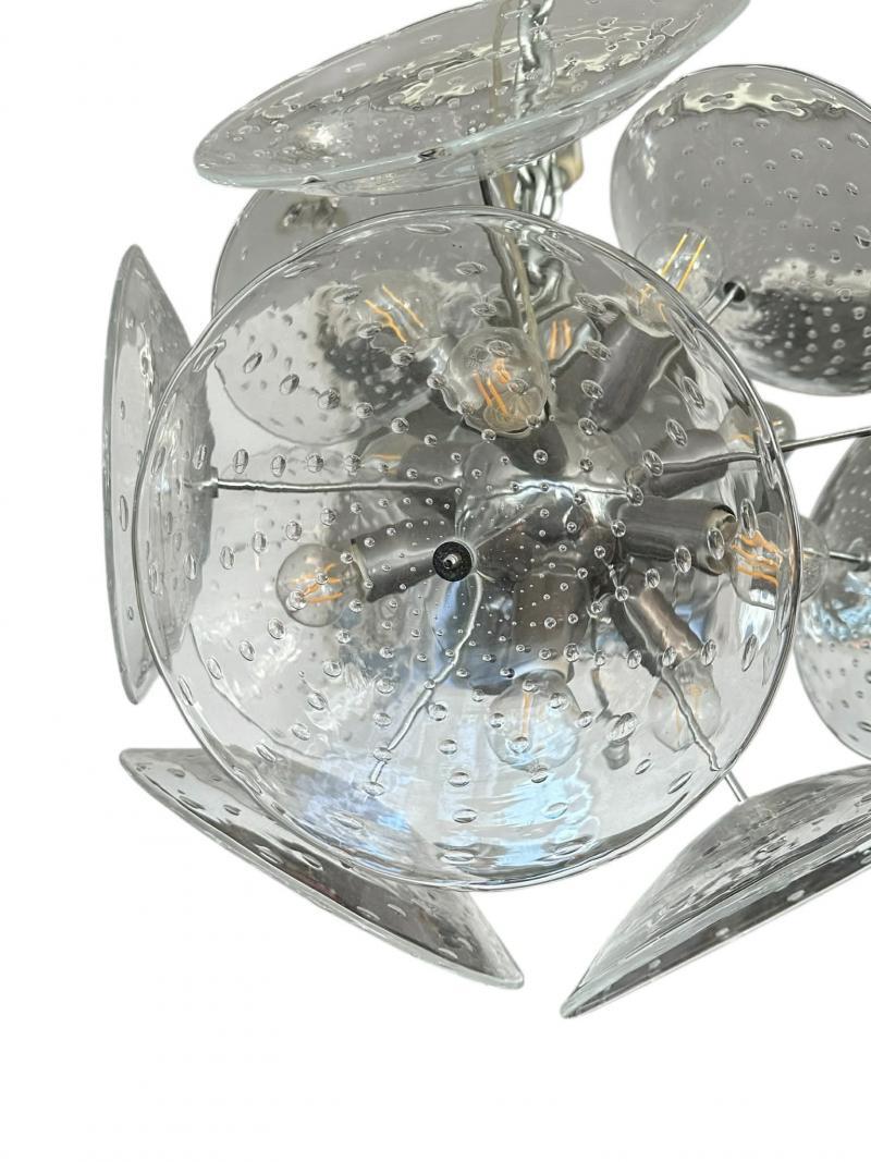 Mazzega Murano Glass pendant light Italiano en venta