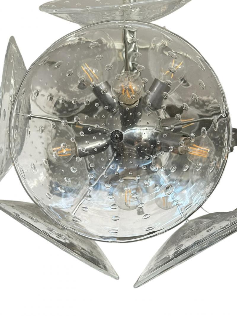 Mazzega Murano Glass pendant light en Bueno estado para la venta en Los Angeles, CA