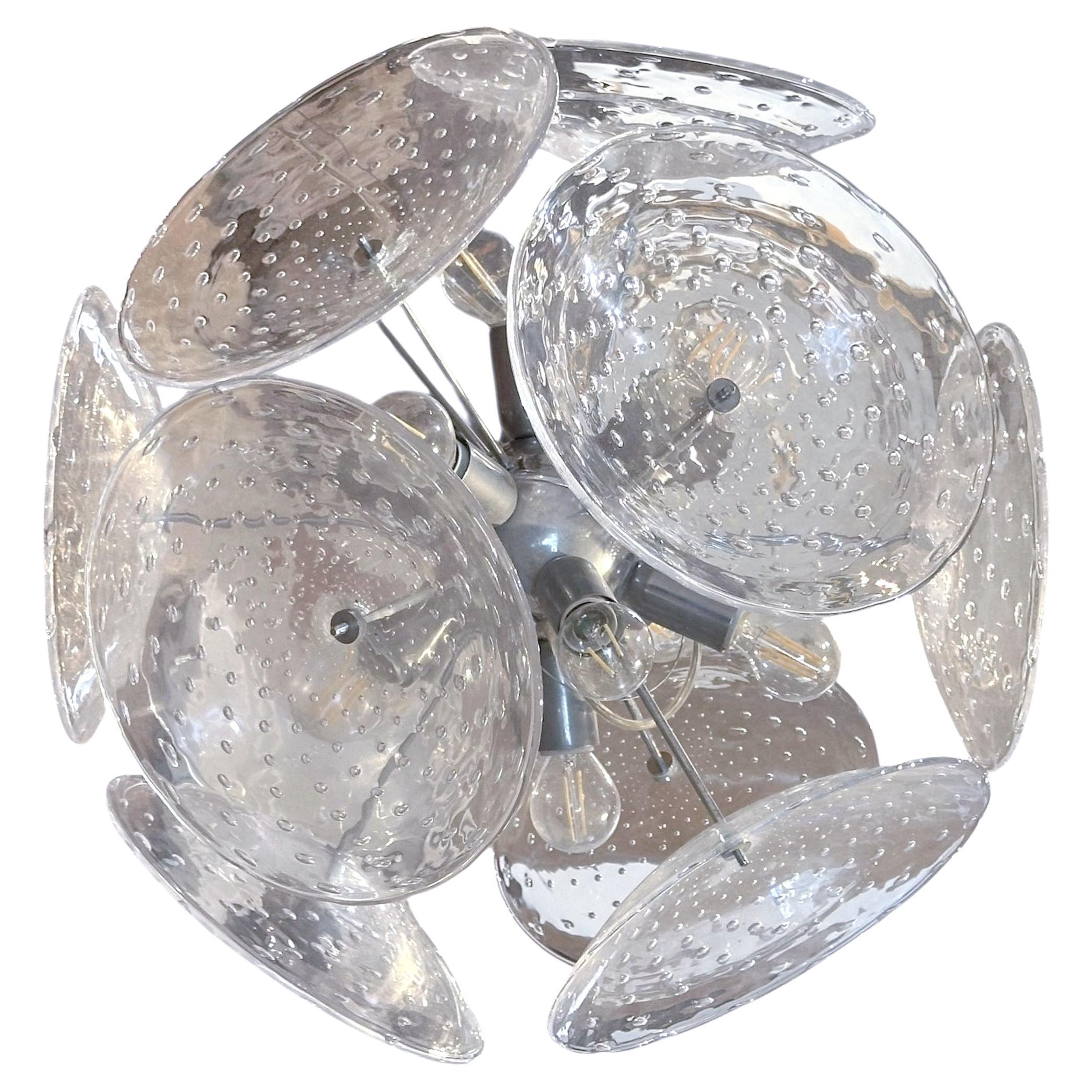 Mazzega Murano Glass pendant light en venta