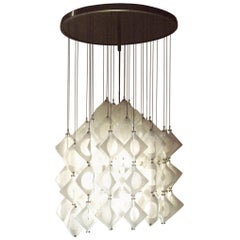 Vintage Mazzega Murano Italian Midcentury Chandelier, Late 1960s