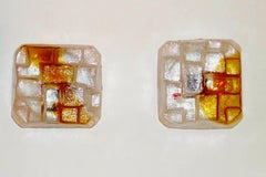 Mazzega Murano Textured Glass Ceiling or Wall-Mounted Lights