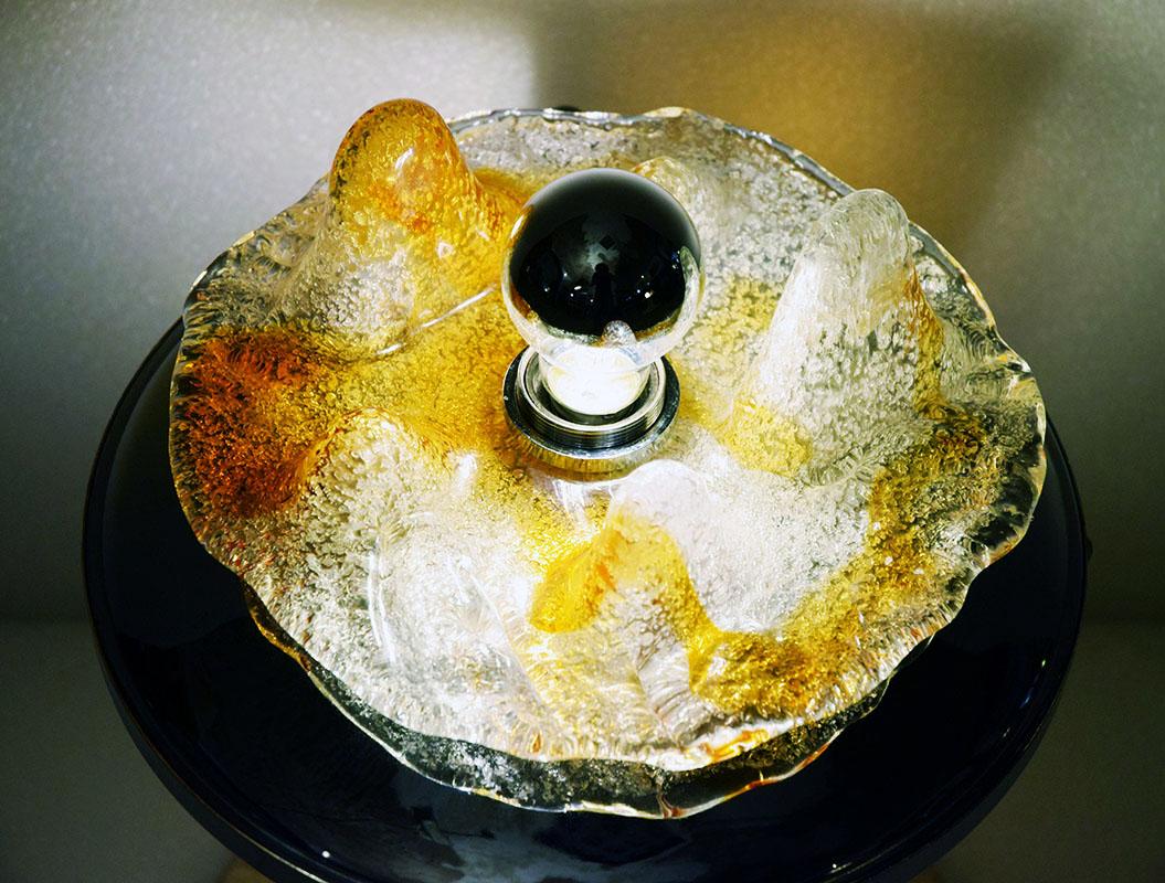 Lámpara de mesa de los años 70 Mazzega Murano Toni Zuccheri en venta 2