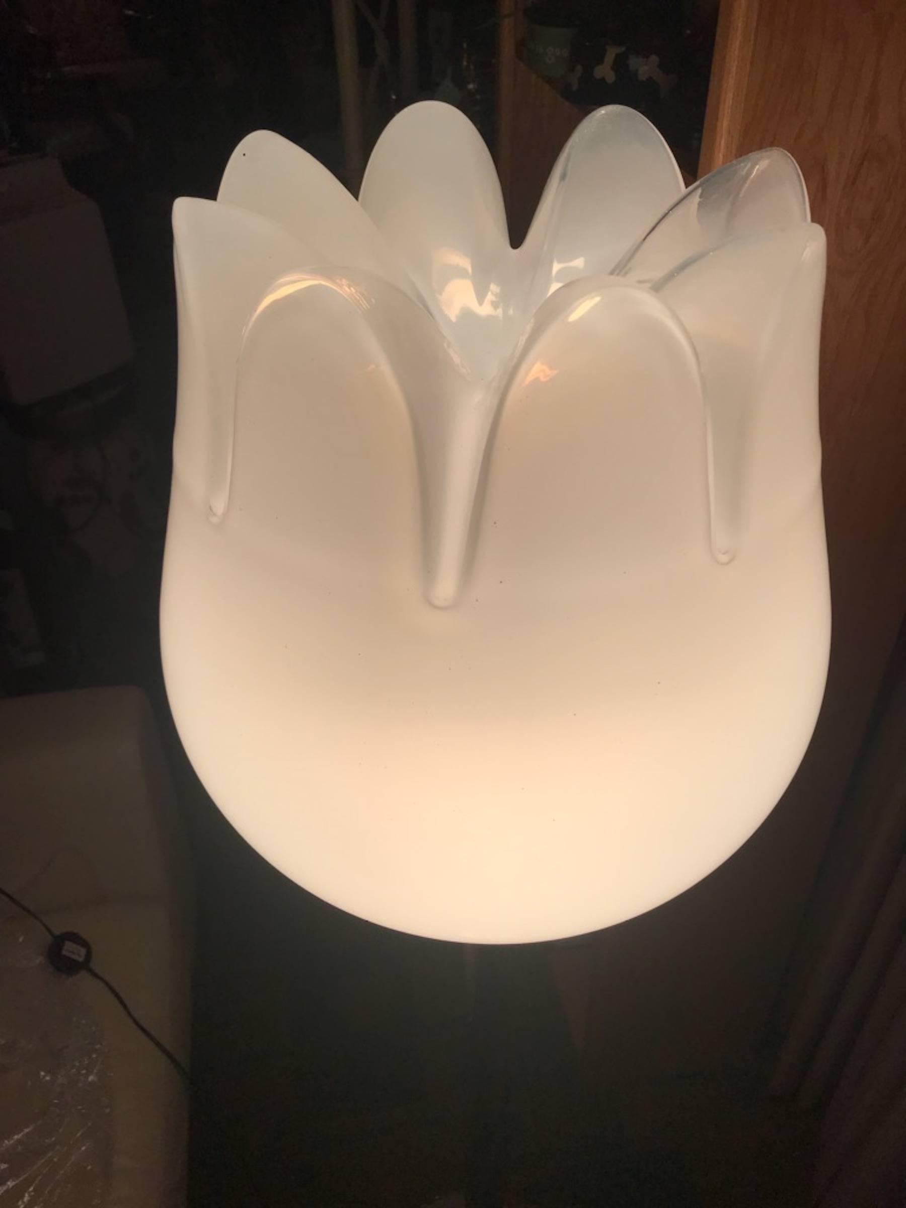 Mazzega Murano Tulip Floor Lamp For Sale 1