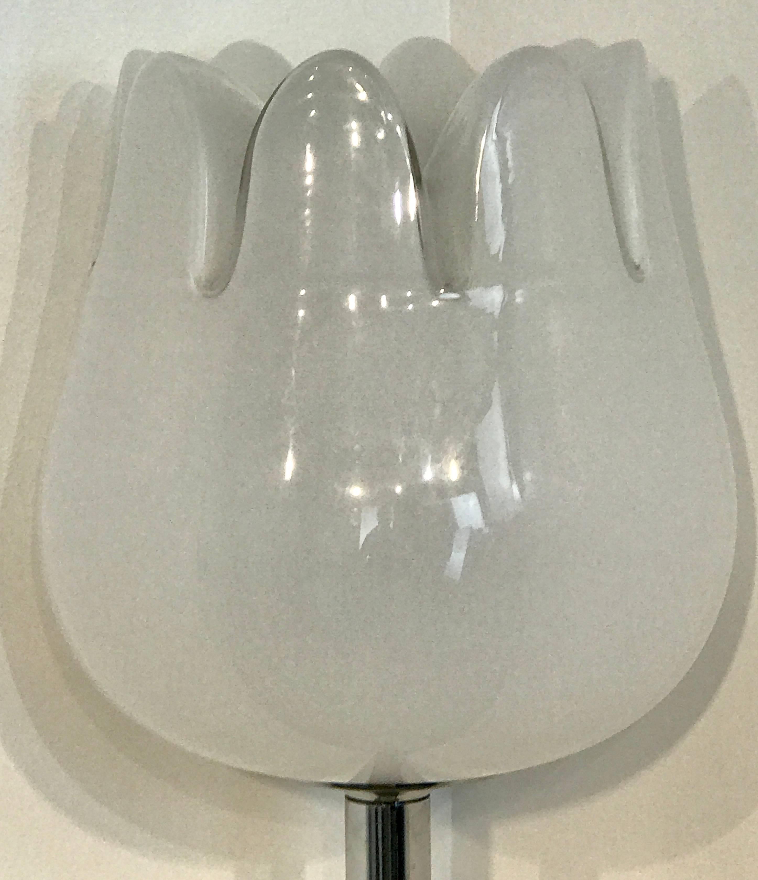 Italian Mazzega Murano Tulip Floor Lamp For Sale