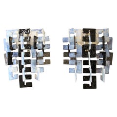 Mazzega Murano Wall Sconces by Carlo Nason, Handblown Glass, 1960s Mazzega Murano Wall Sconces by Carlo Nason, Handblown Glass, 1960s