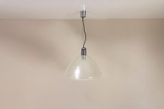 Mazzega Pendant Lamp in Bullicante Murano Glass by Carlo Nason, Italy 1970s