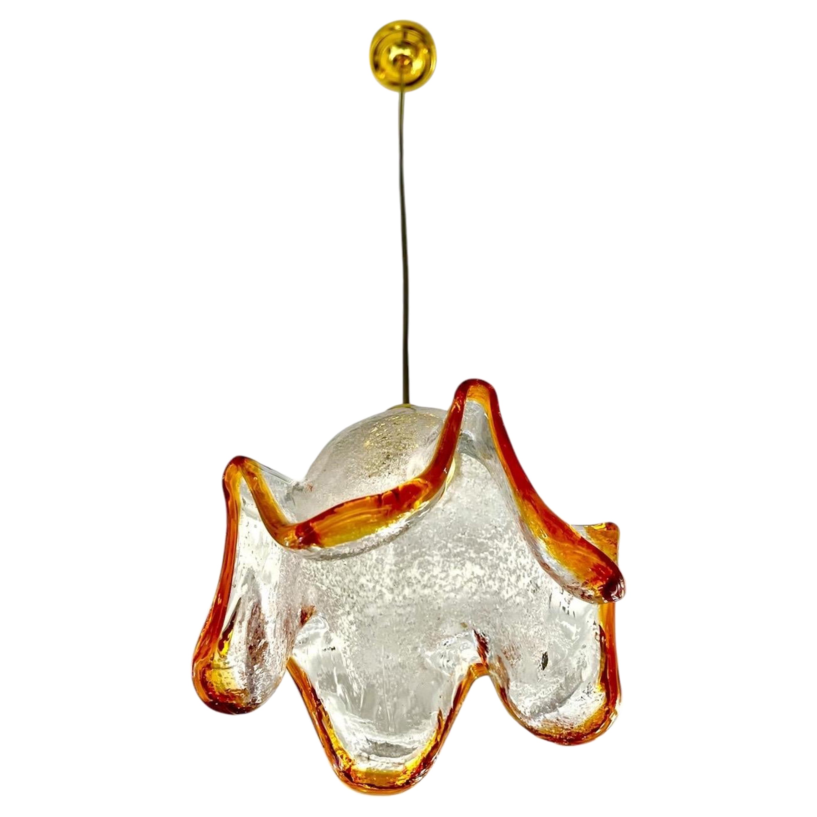 Mazzega Pendant with Glass Murano Bicolore  , Italy, 1970