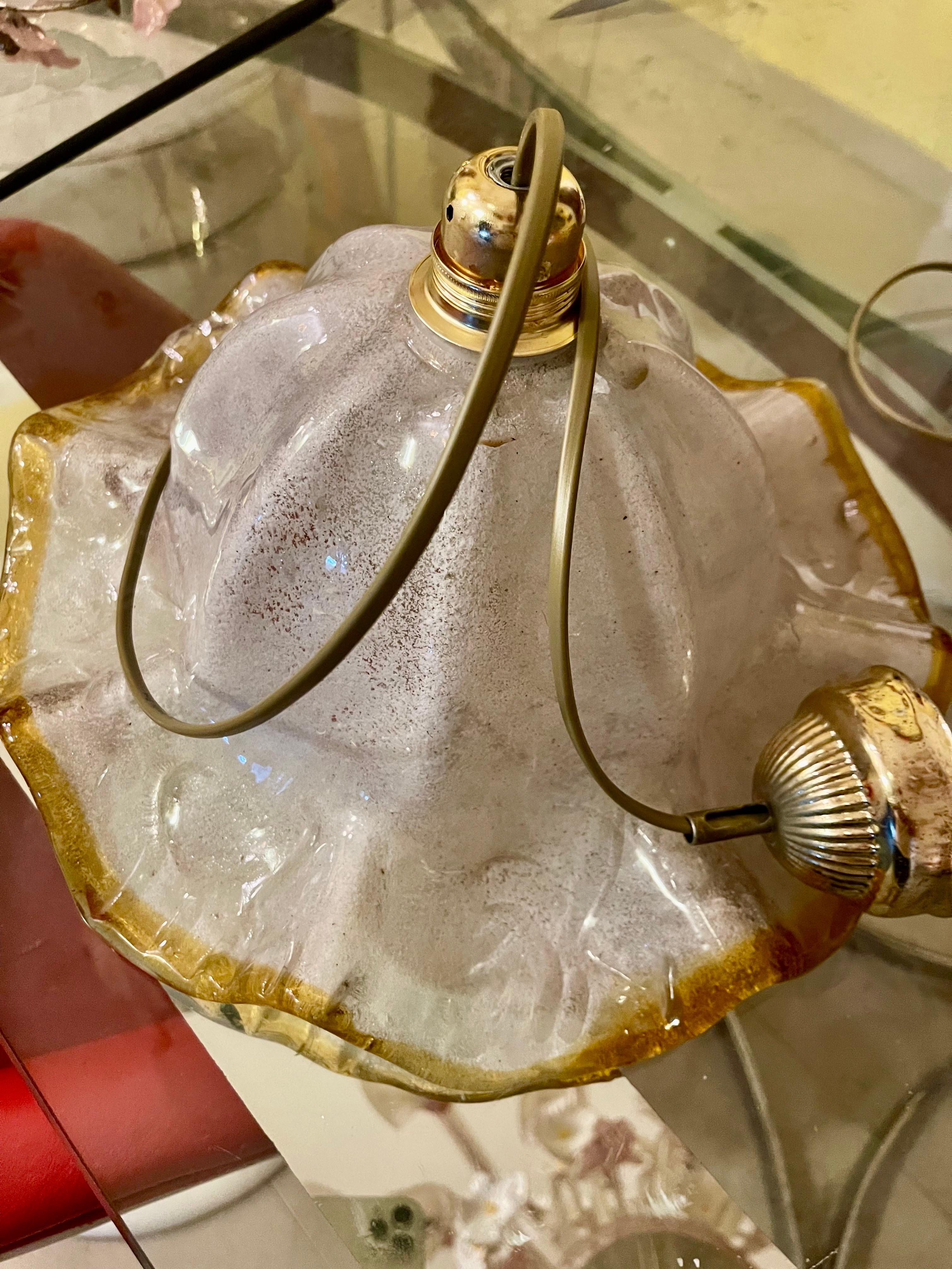 Mazzega Anhänger mit Glas Murano Bicolore  XL , Italien, 1970 (Moderne der Mitte des Jahrhunderts)