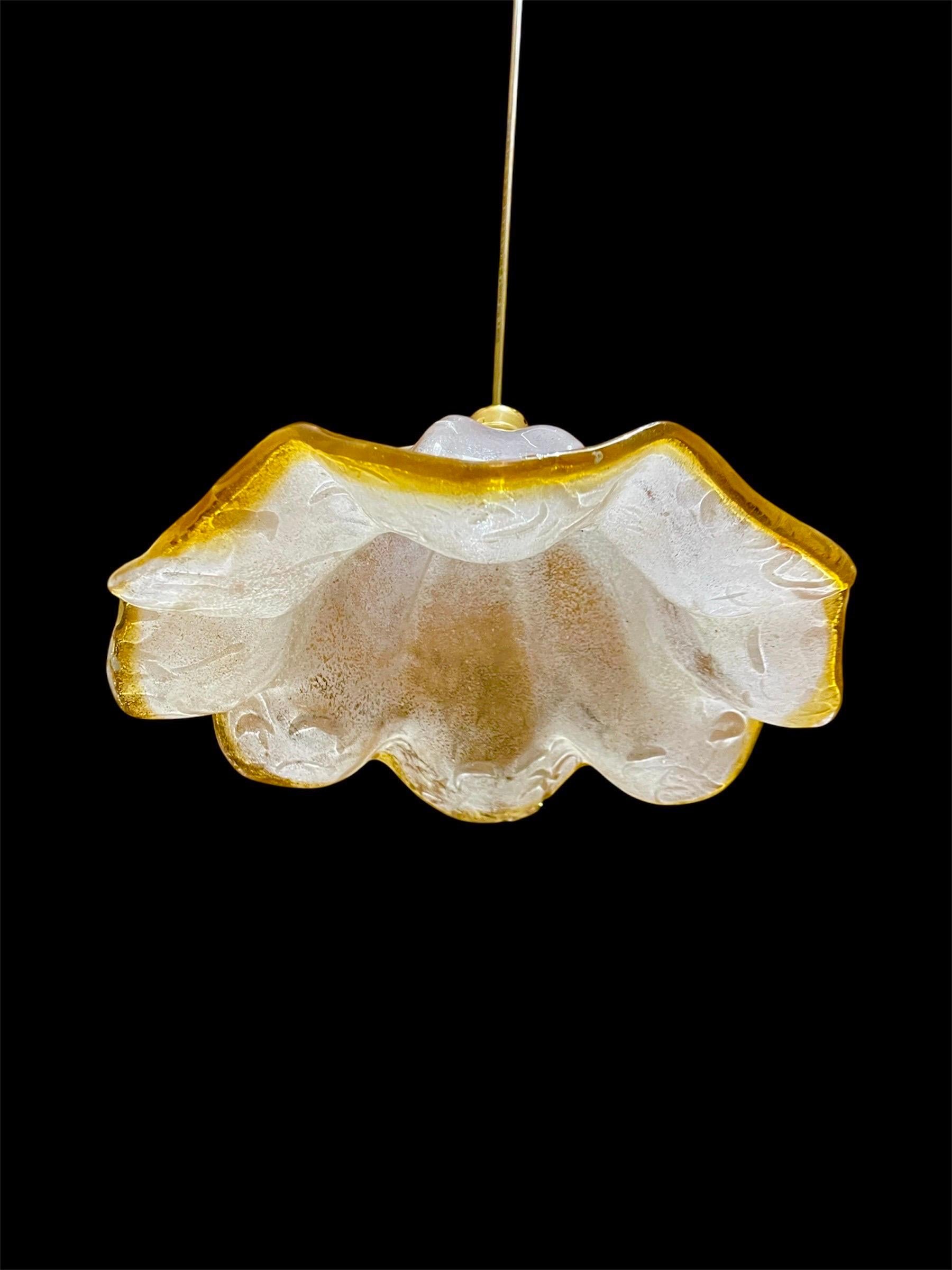 Mazzega Anhänger mit Glas Murano Bicolore  XL , Italien, 1970 1