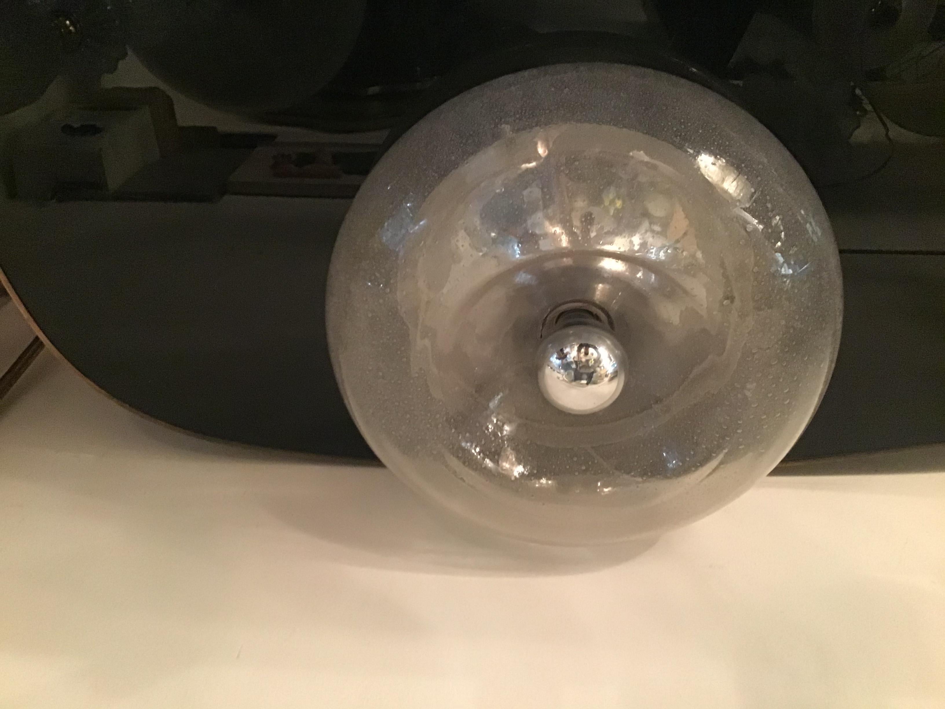Appliques / Luminaires lumineux en métal Mazzega en verre de Murano, couleur crème, 1960, Italie en vente 4