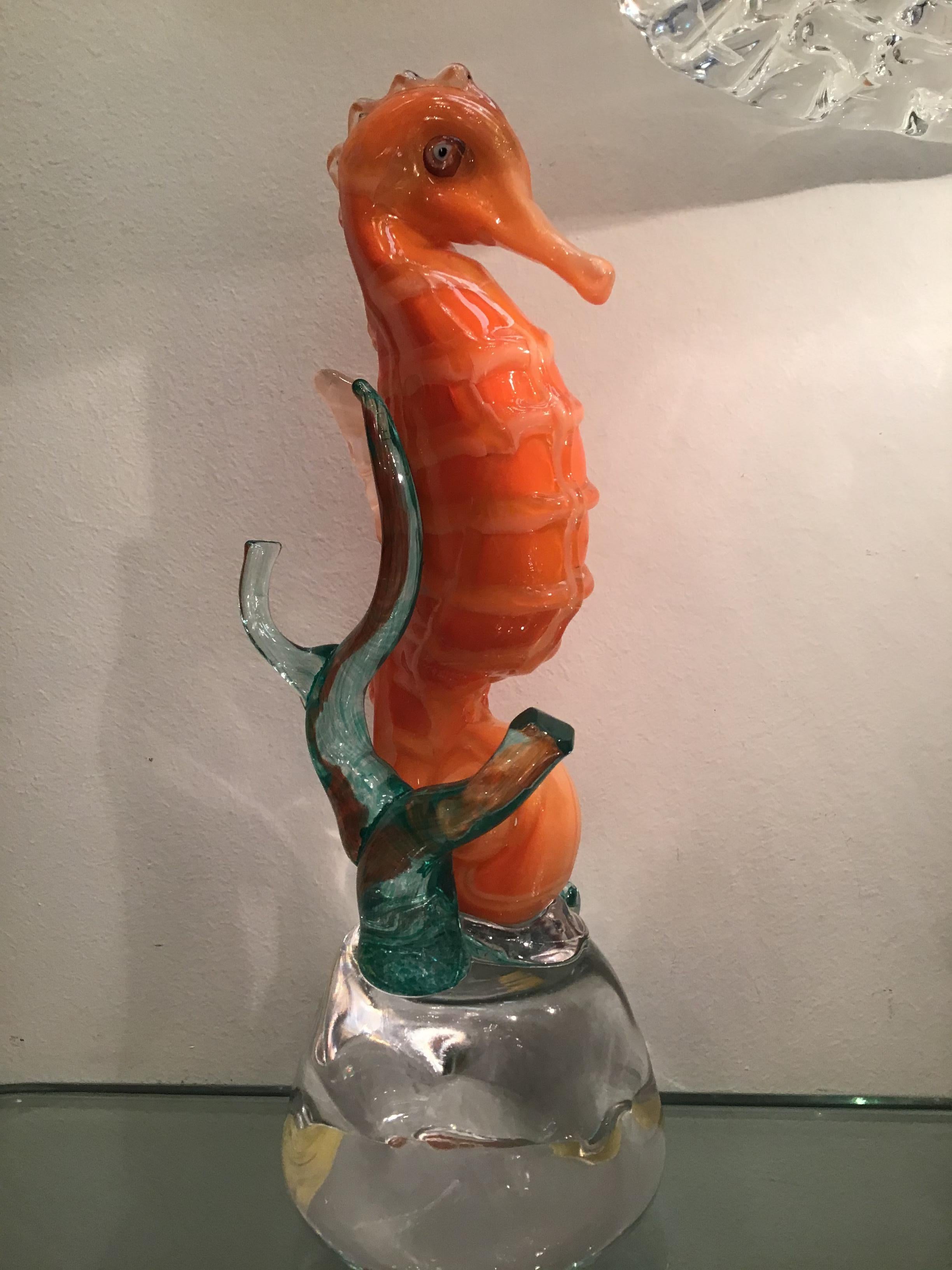 Mazzega Seahorse Murano Glass, 1960, Italy 6