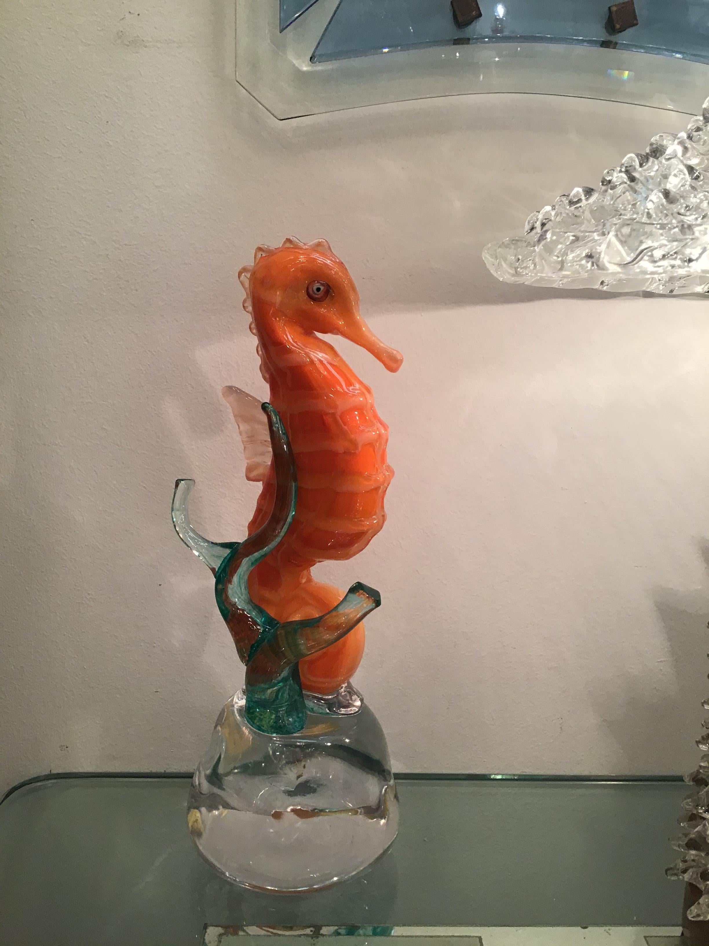 Mazzega Seahorse Murano Glass, 1960, Italy 8