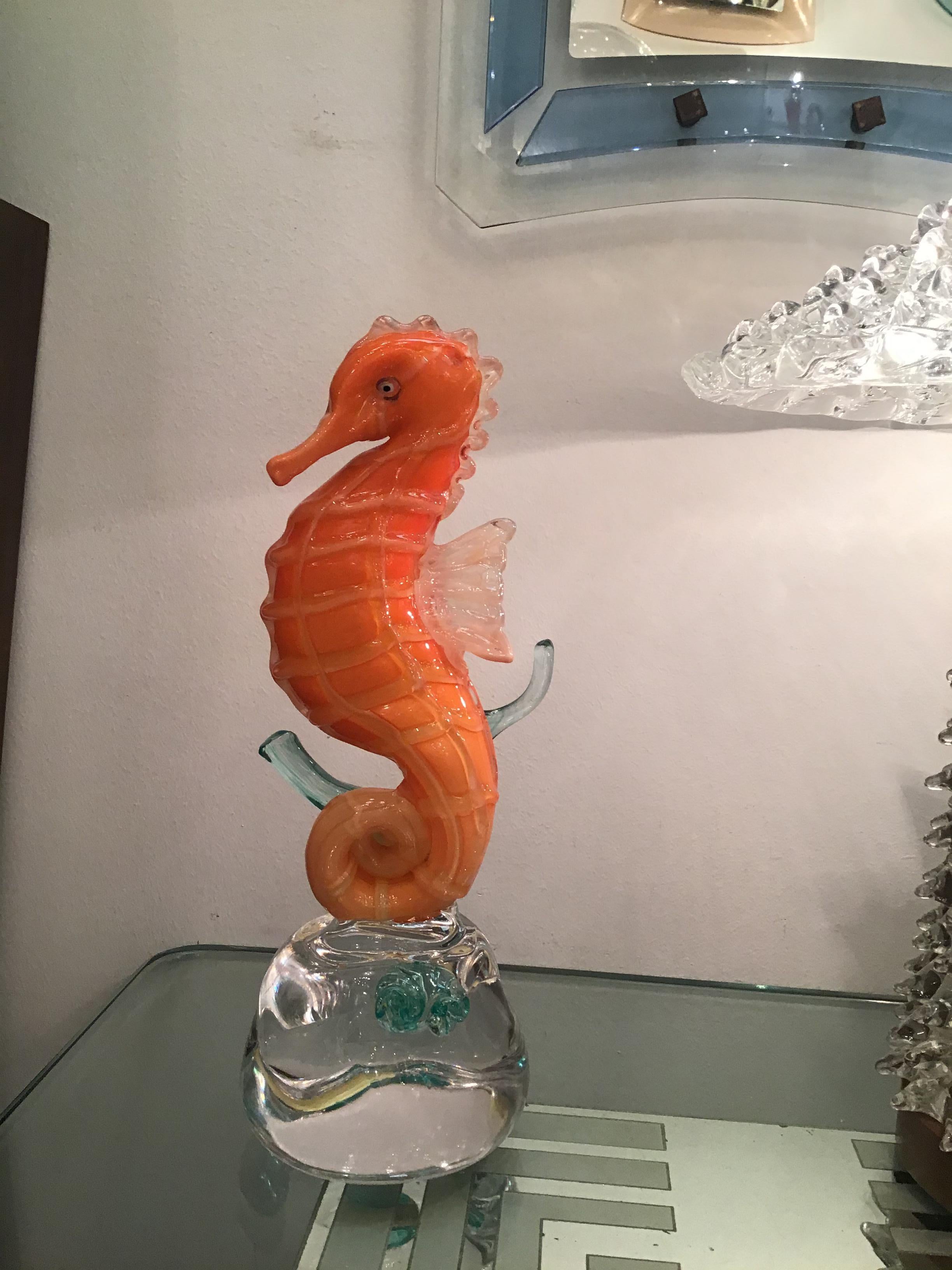 Mazzega Seahorse Murano Glass, 1960, Italy 14