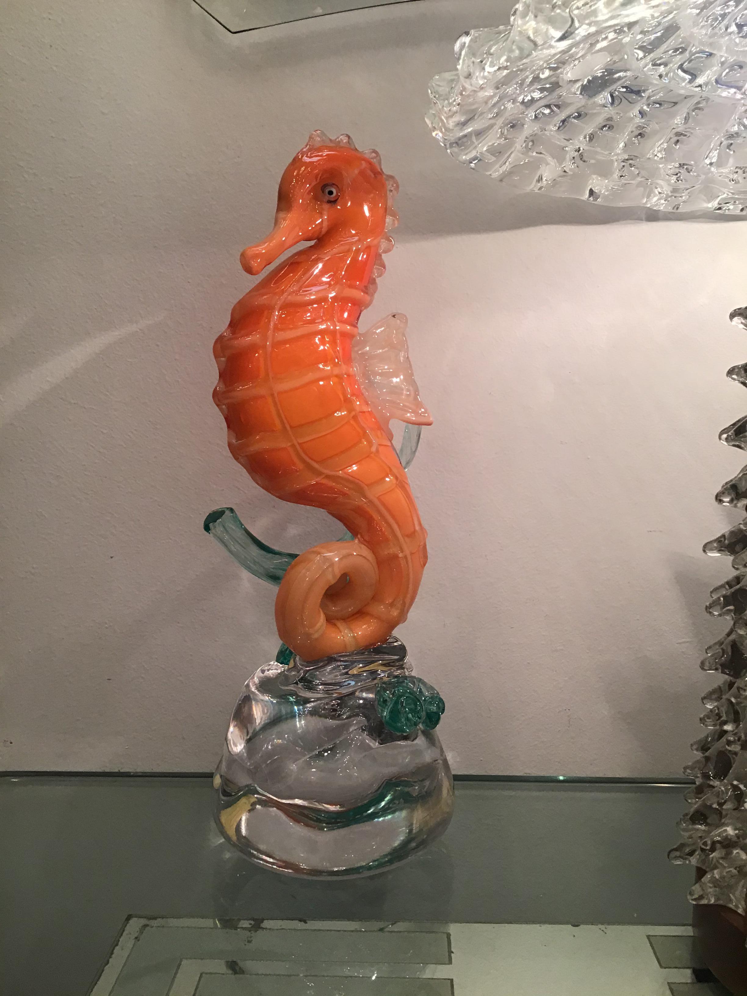 Mazzega Seahorse Murano Glass, 1960, Italy 1