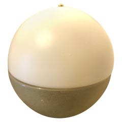 Mazzega Space Age Gold and White Murano Glass Italian Table Lamp, circa 1965