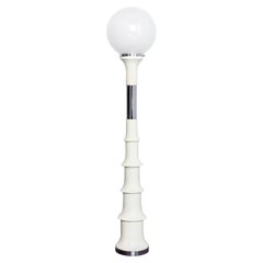 Italian Mazzega, Space Age Murano Glass and White metal Floor Lamp, 1960