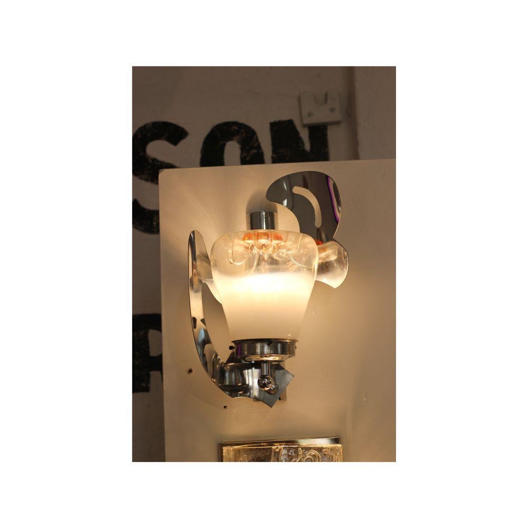 Hand-Crafted Mazzega Space Age Sconces 1960s For Sale