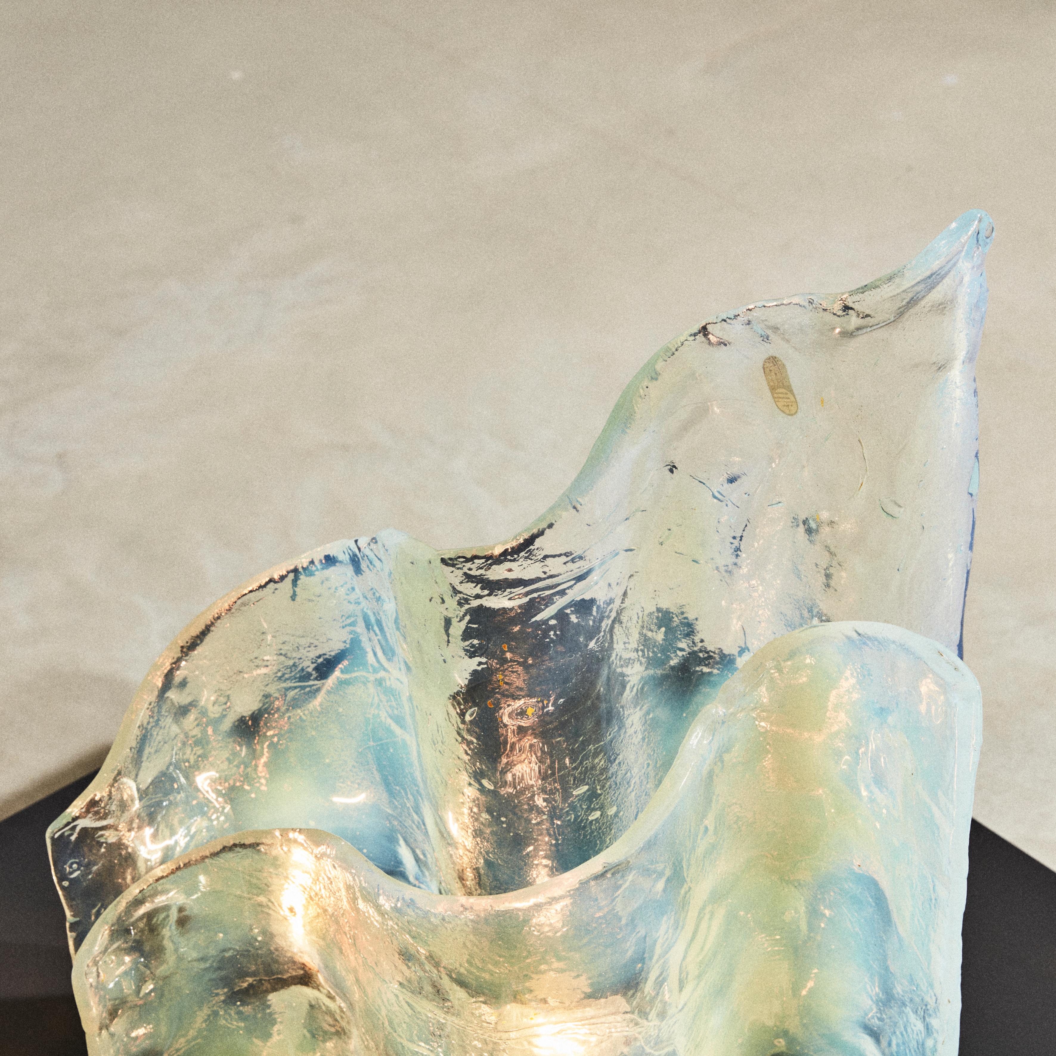 Mid-Century Modern Mazzega table lamp in Murano glass designed by Carlo Nason For Sale