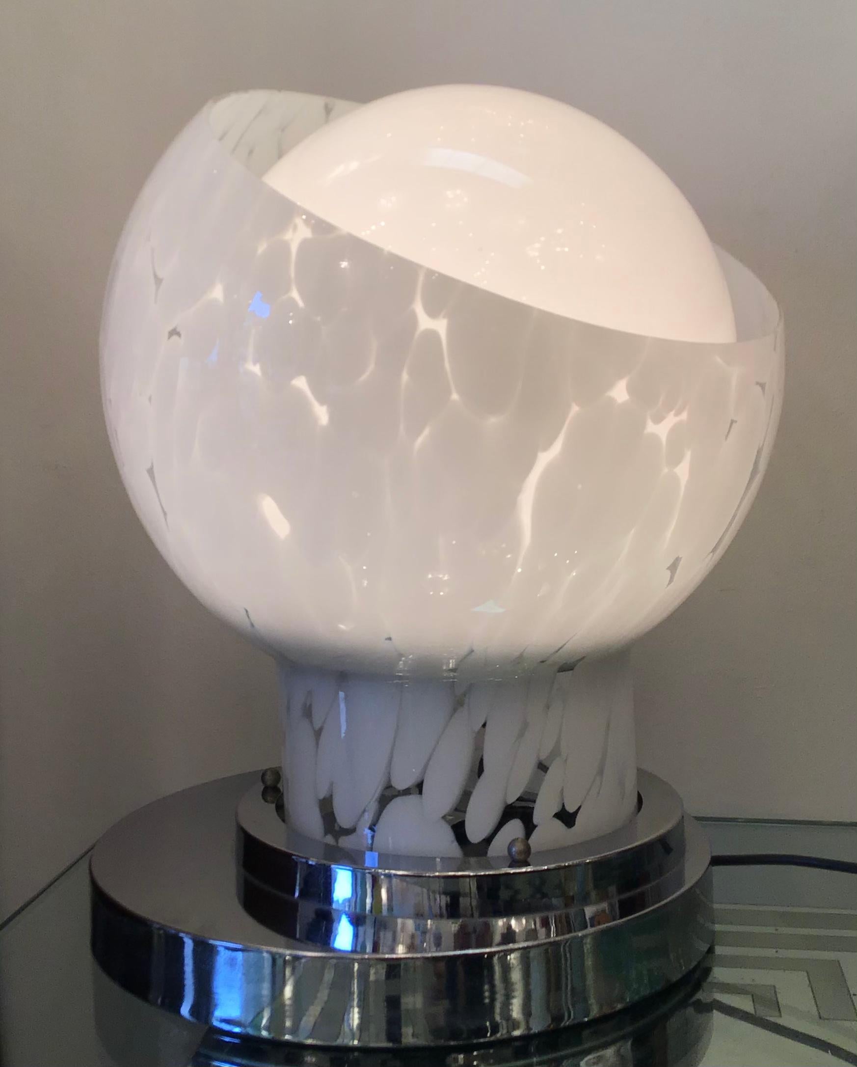 Autre Lampe de bureauzzega en métal et verre de Murano, CARLO NASON, Italie, 1965 en vente