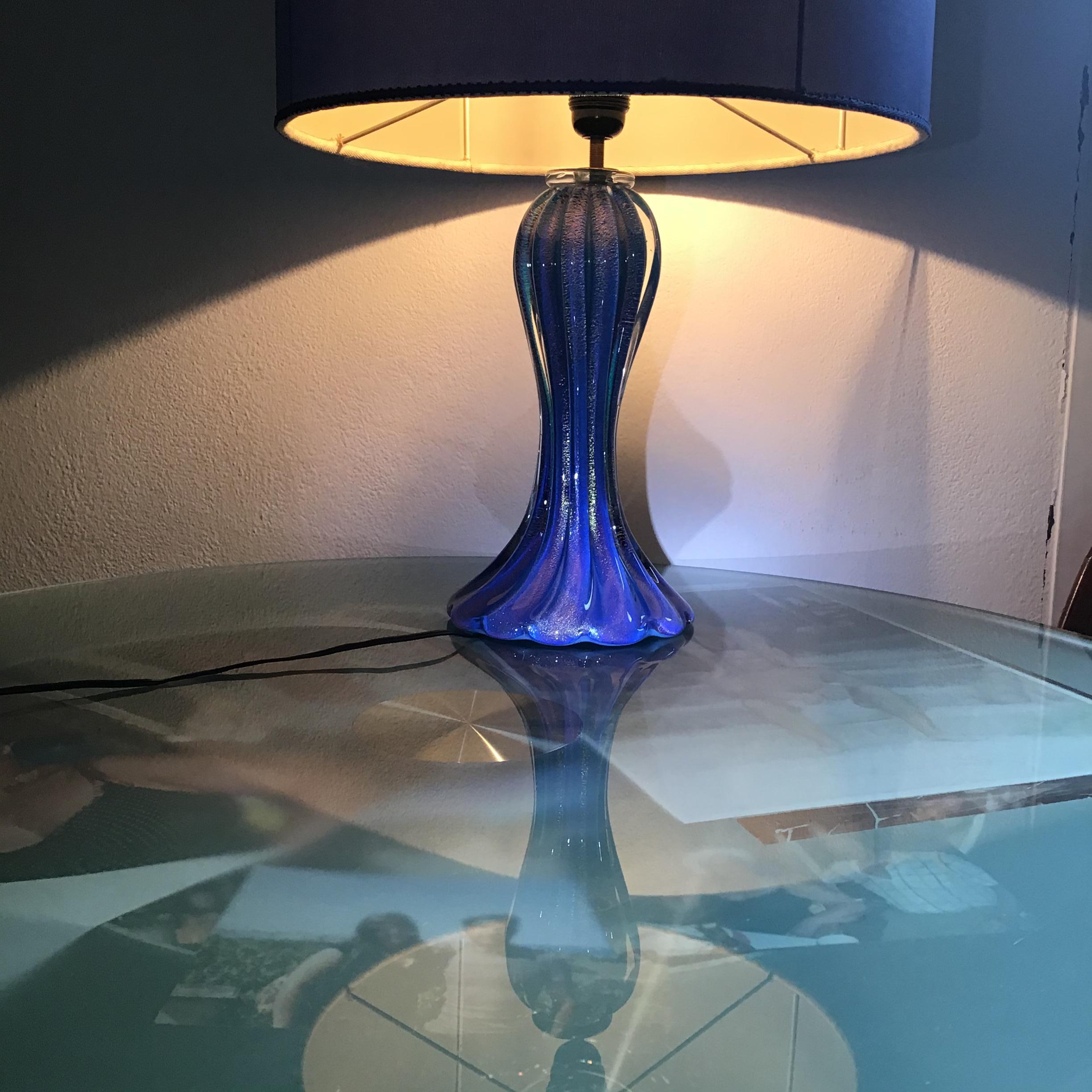 Lámpara de mesa Mazzega Murano Cristal Metal 1950 Italia en venta 6