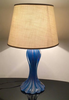 Mazzega Table Lamp Murano Glass Metal 1950 Italy