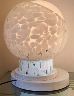 Mazzega Table Lamp Murano Glass Painted Metal 1965 Italy