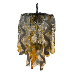 Mazzega Torciglioni Blown Glass Chandelier, Late 20th Century, Italy