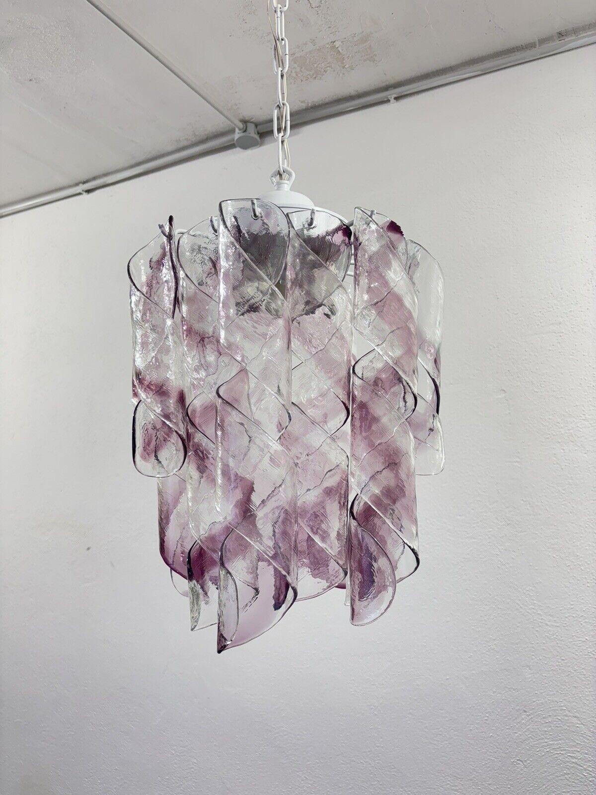 Mazzega Torciglioni Lustre à 3 lumières en verre de Murano Design moderne Bon état - En vente à Taranto, IT